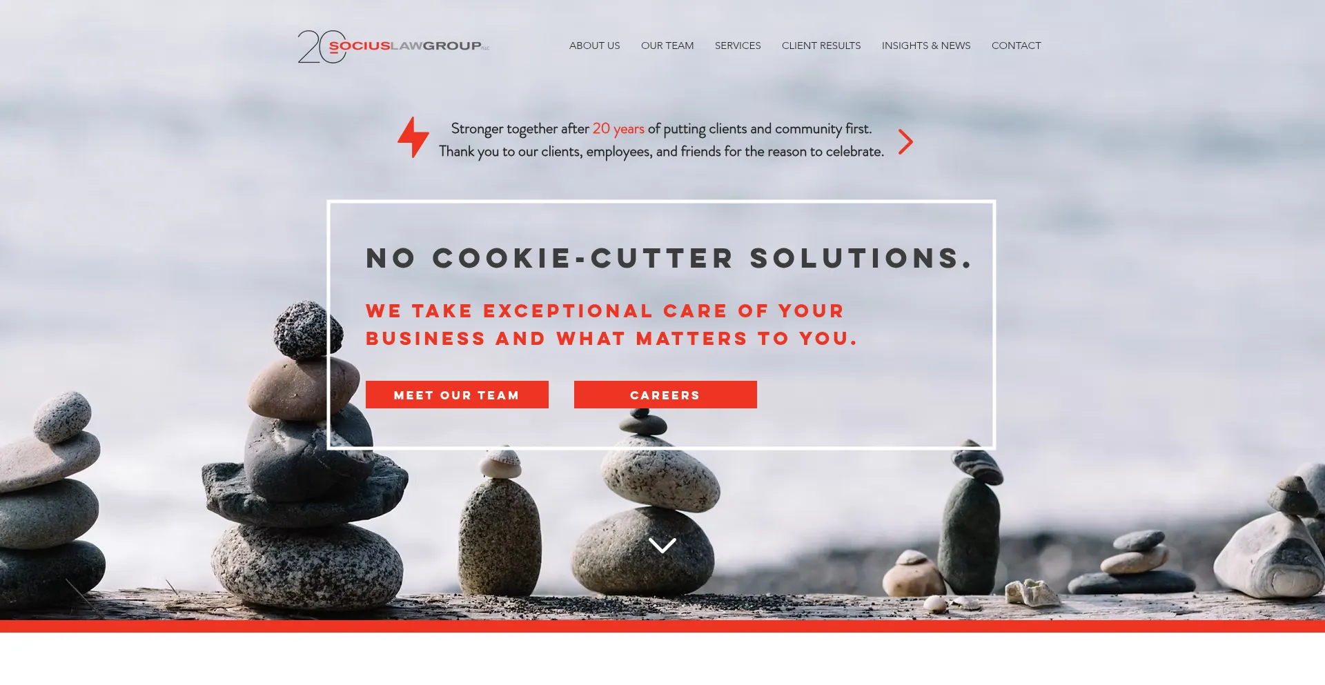 Website screenshot of Sociuslaw.com