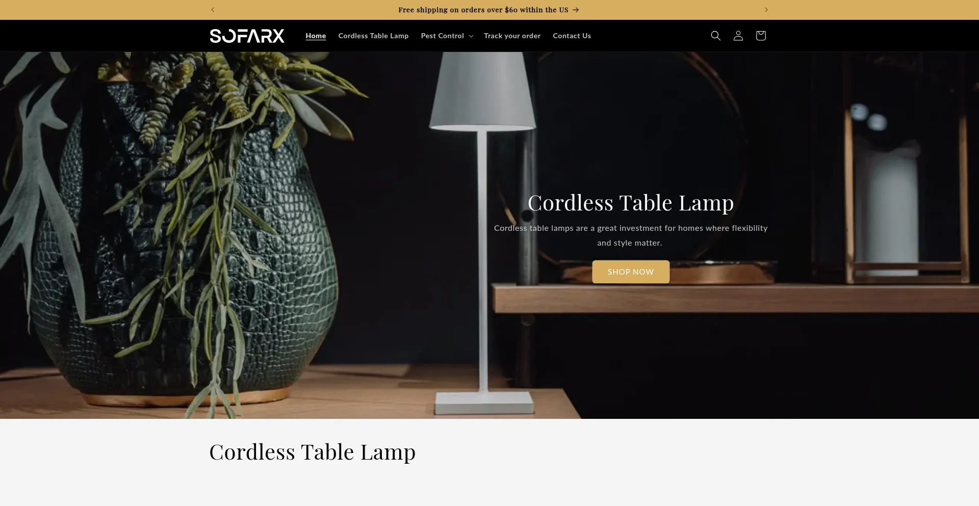 Website screenshot of Sofarx.com