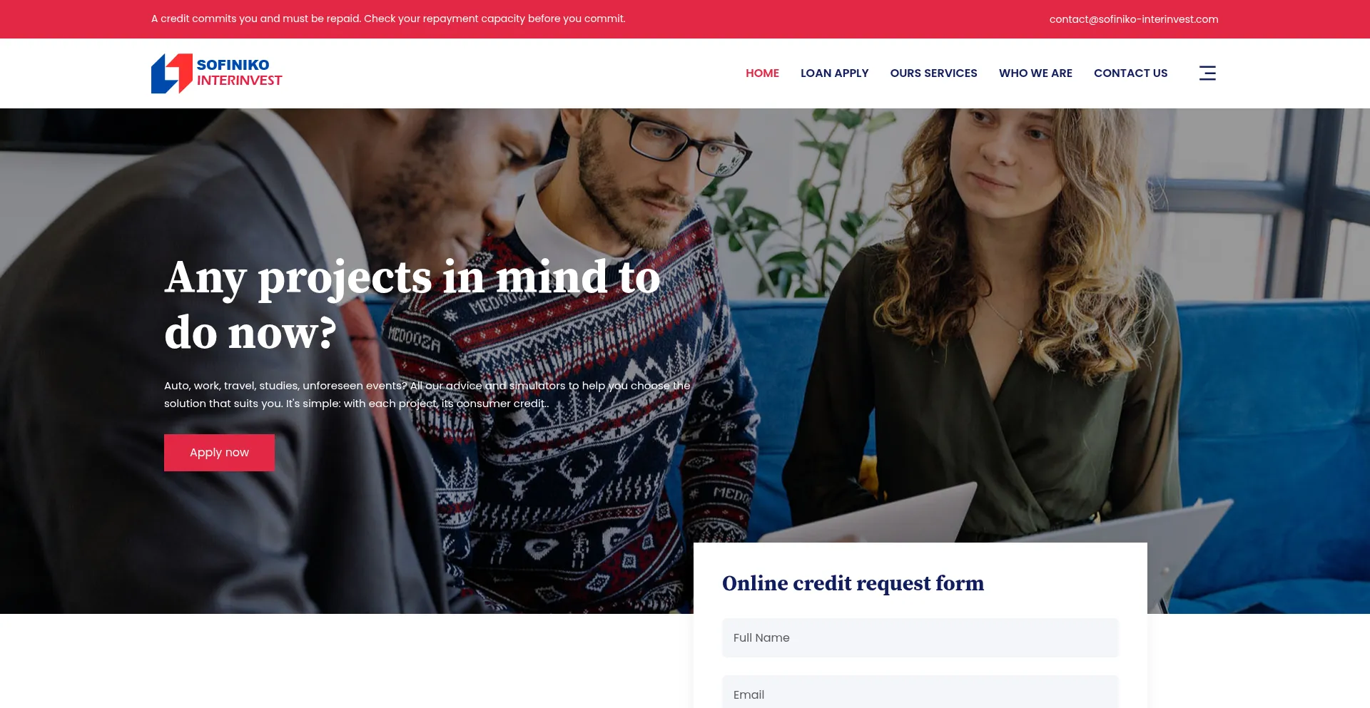 Website screenshot of Sofiniko-interinvest.com