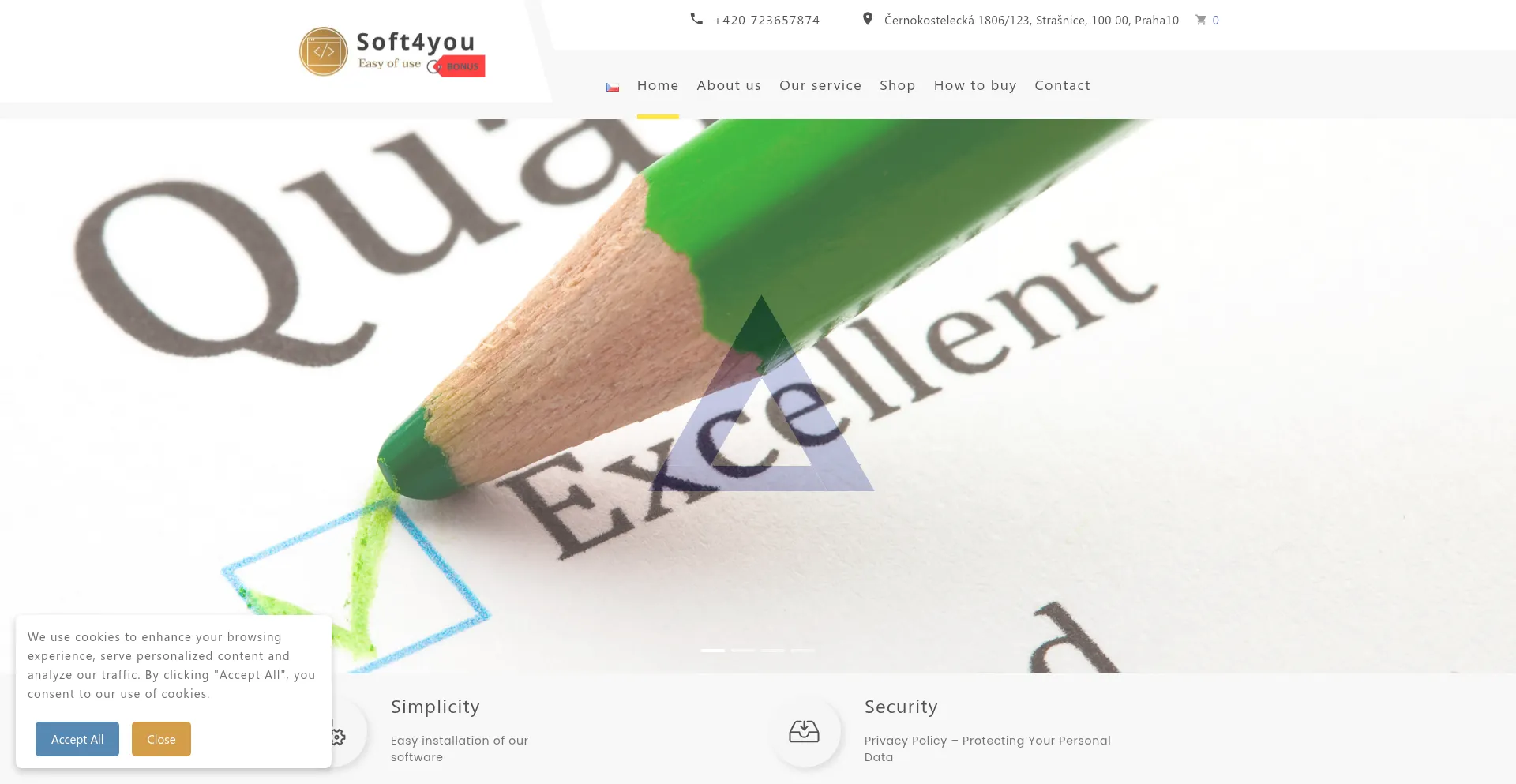 Website screenshot of Soft4you.net