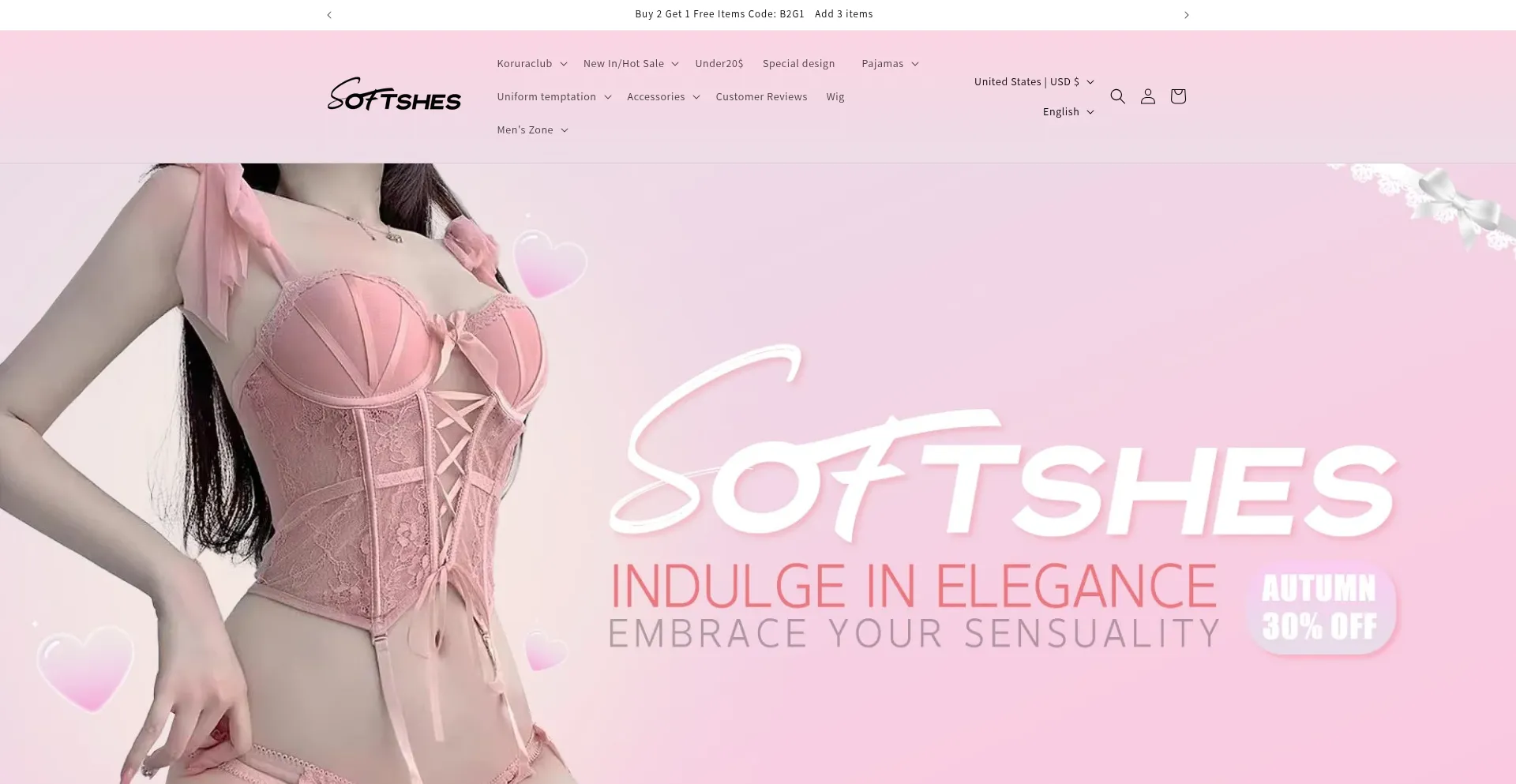 Website screenshot of Softshes.com