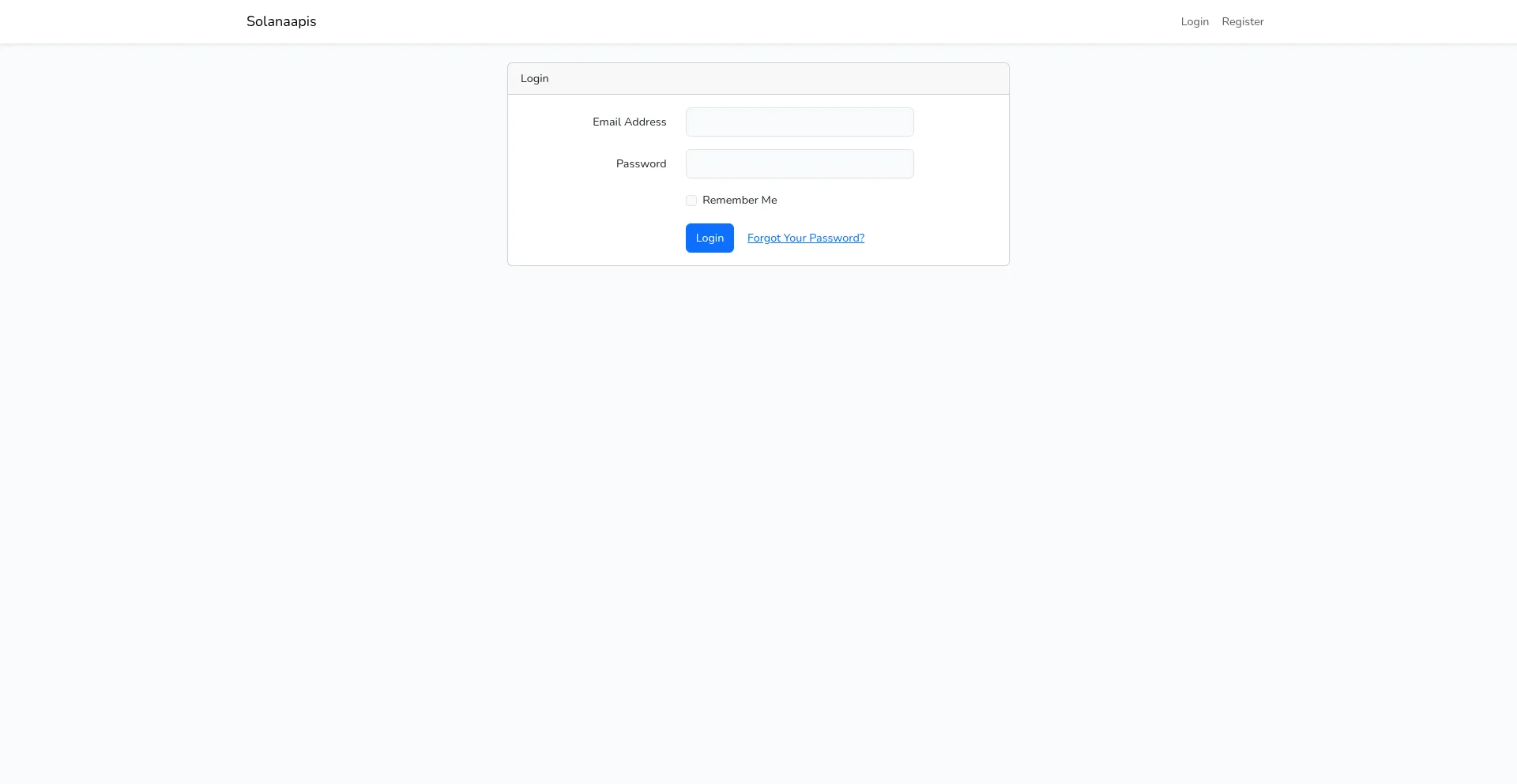 Website screenshot of Solanaapis.net