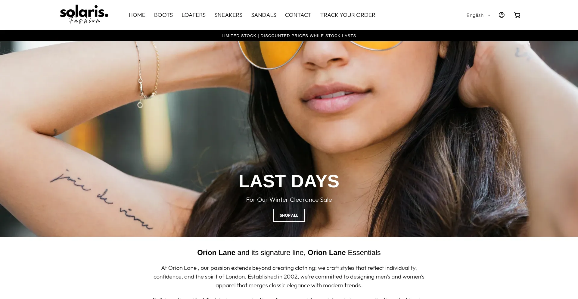 Solarifashion.store Screenshot