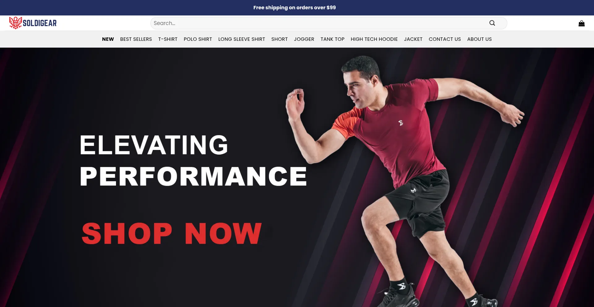 Website screenshot of Soldigear.com