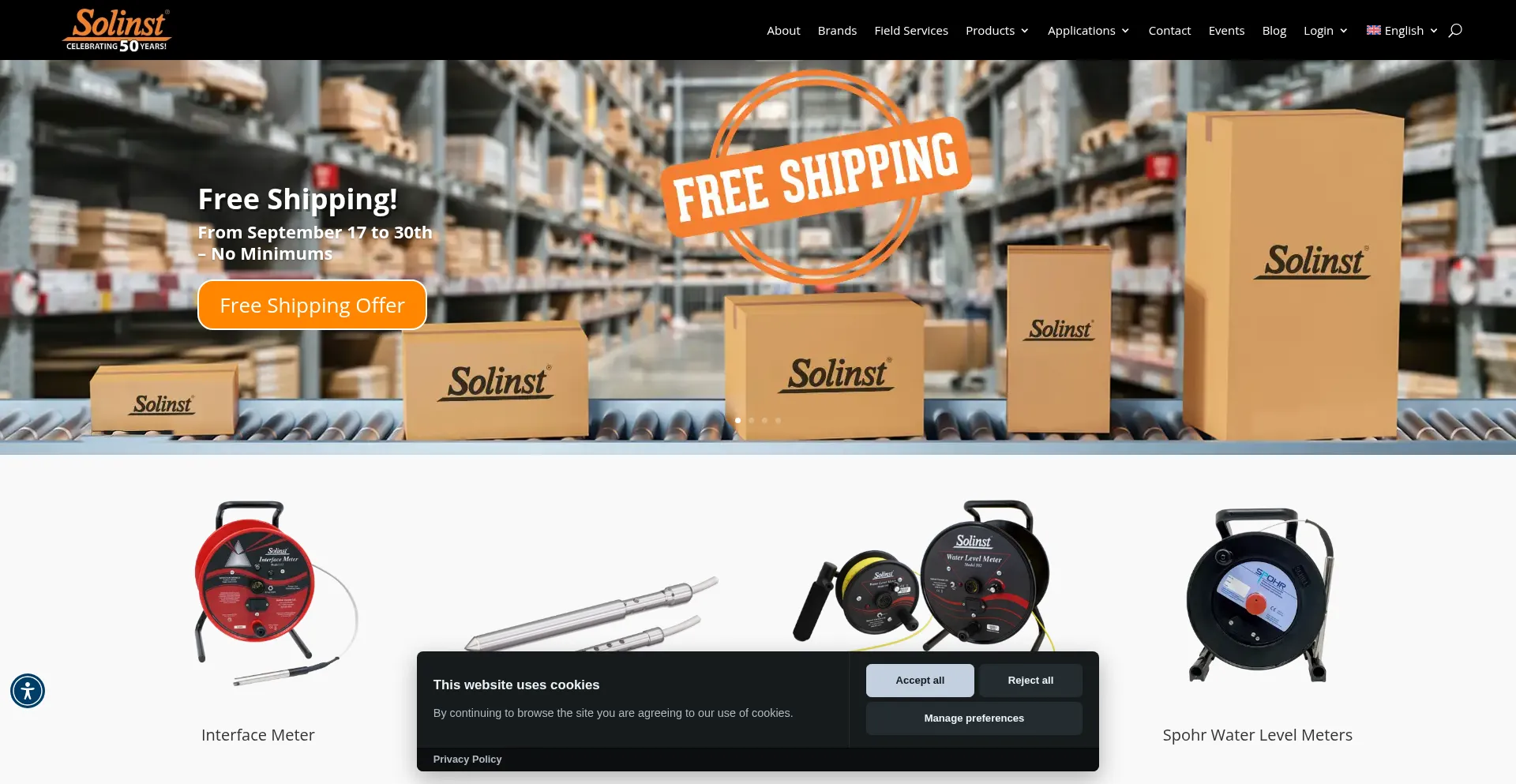 Solinst.com Screenshot