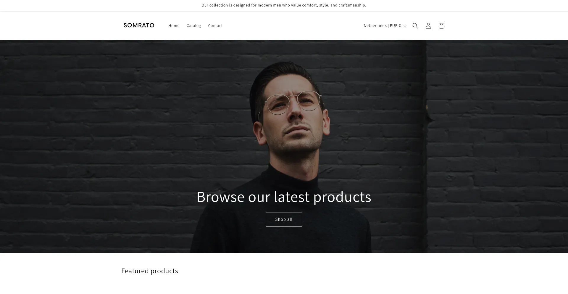 Website screenshot of Somrato.com