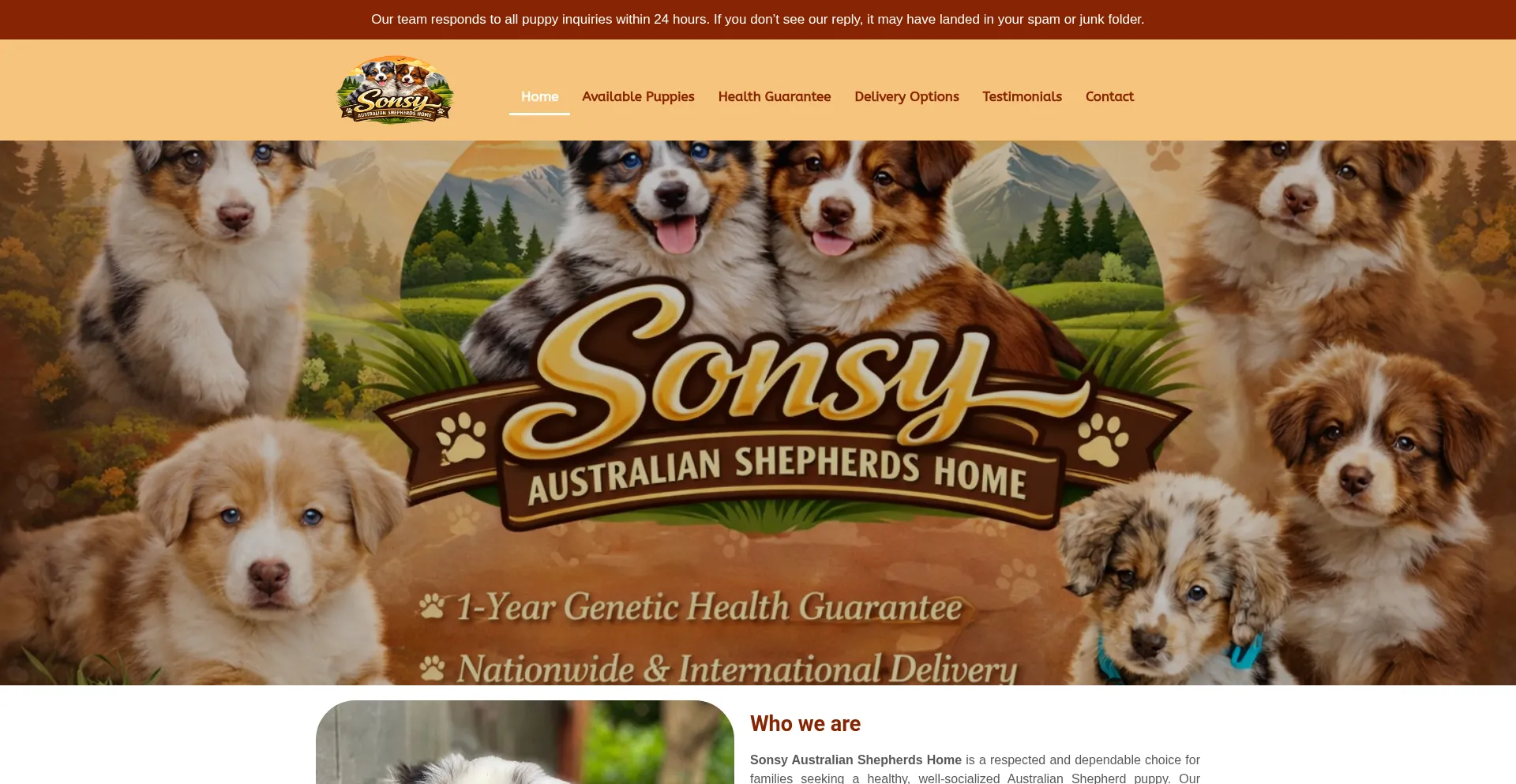 Sonsyaustralianshepherdshome.com