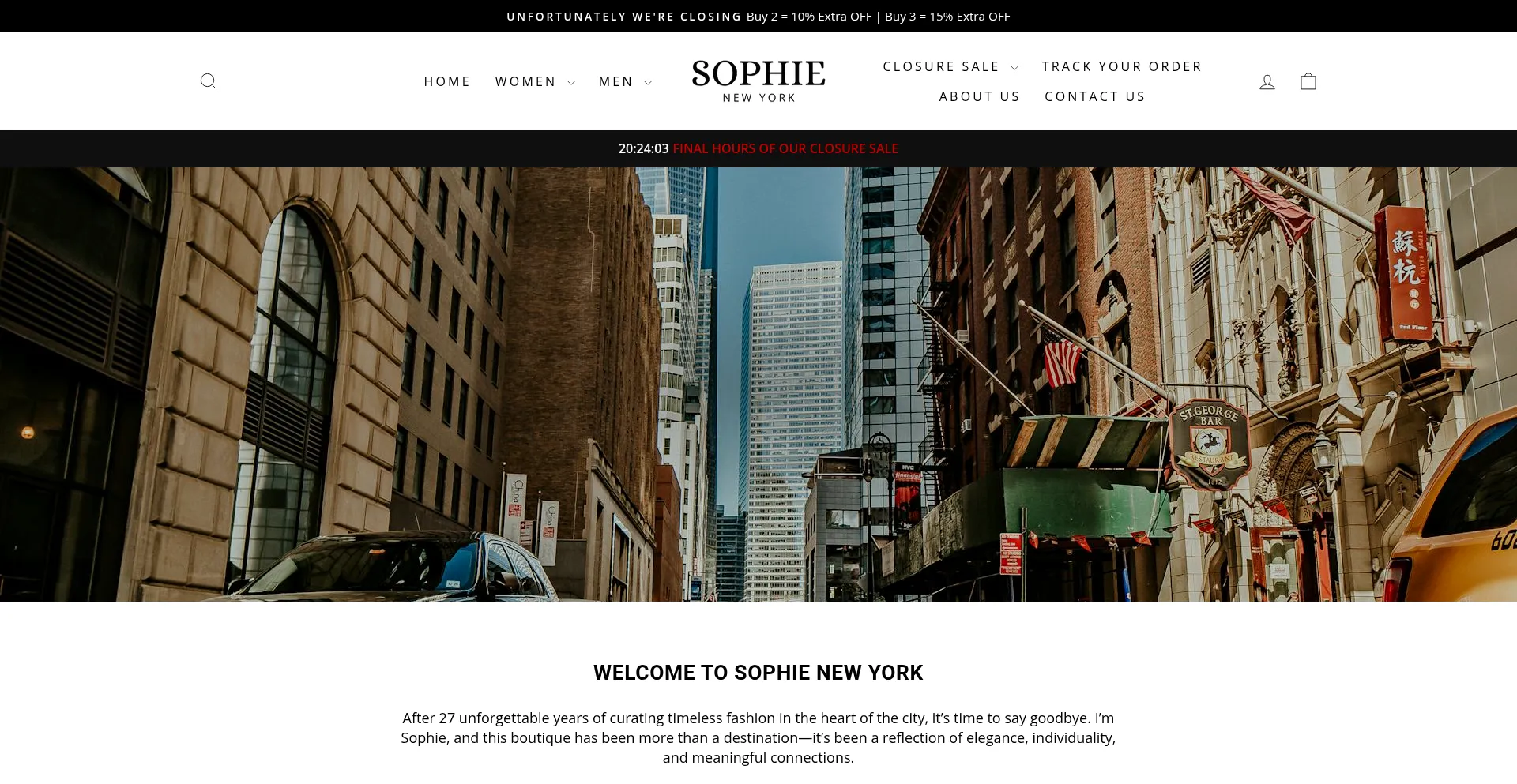 Website screenshot of Sophie-newyork.com