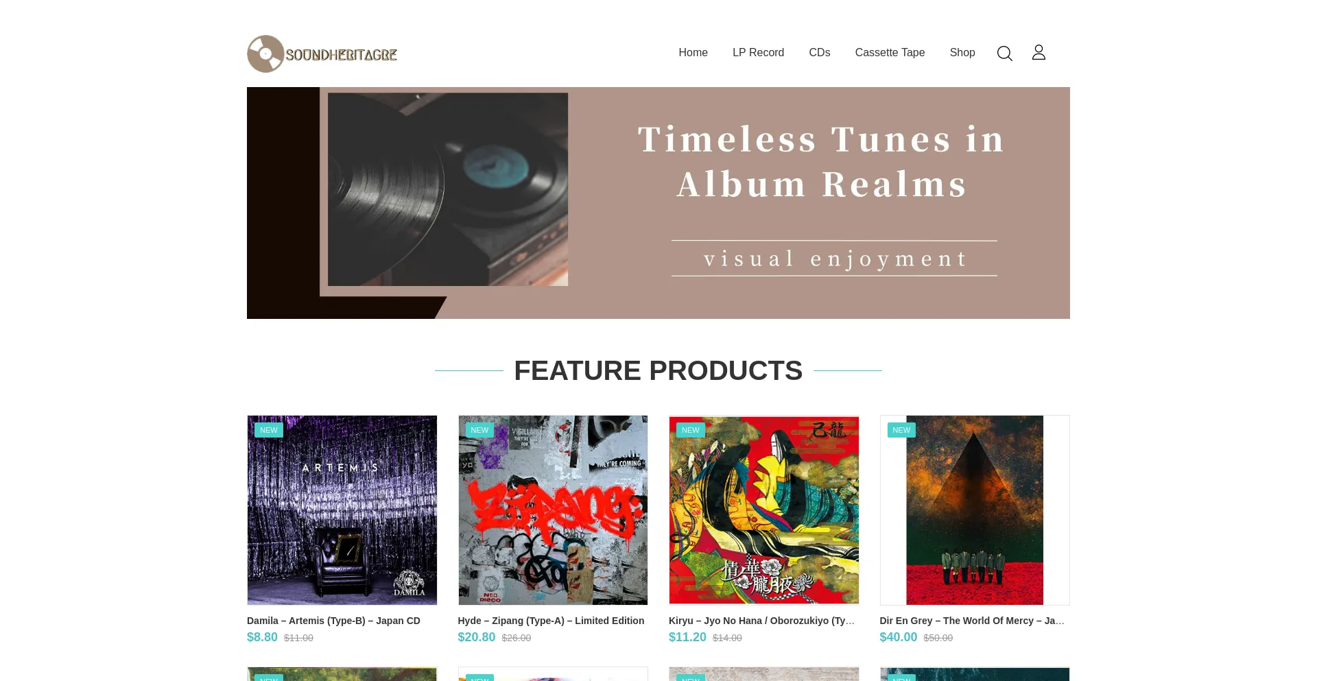 Website screenshot of Soundheritagre.com