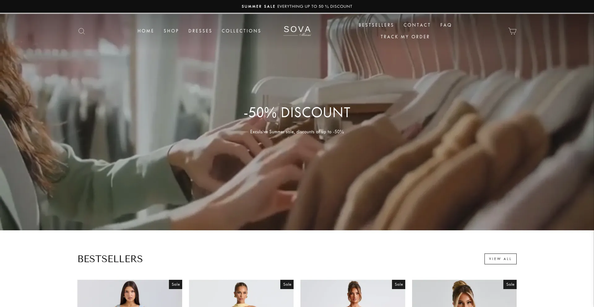 Website screenshot of Sovamiami.com