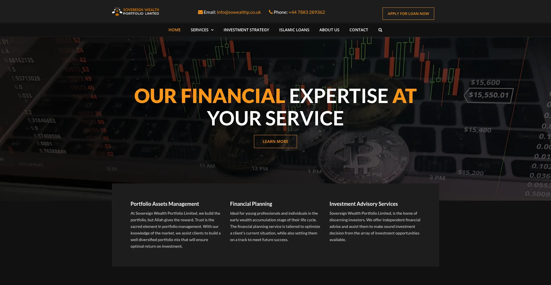 Website screenshot of Sowealthp.co.uk