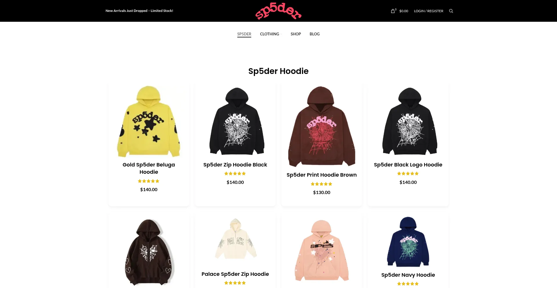 Sp5derapparel.com Screenshot