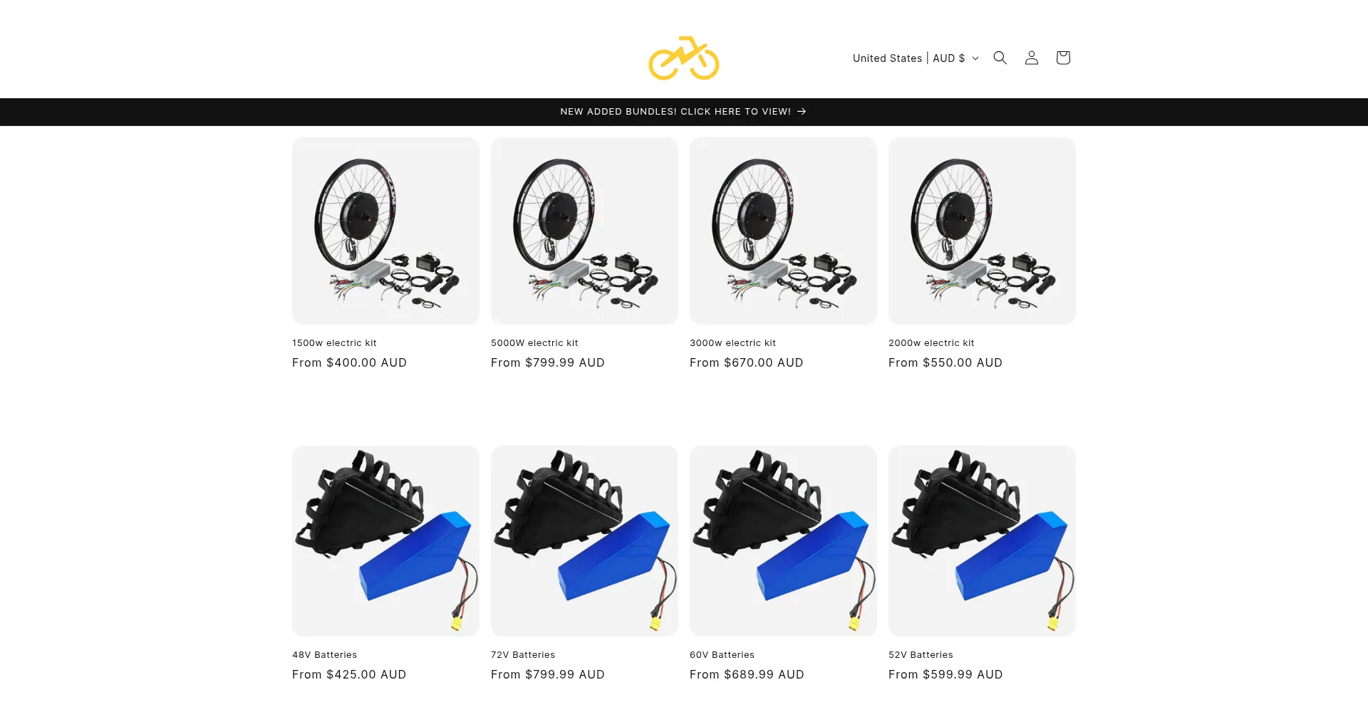 Website screenshot of Sparxebikes.com