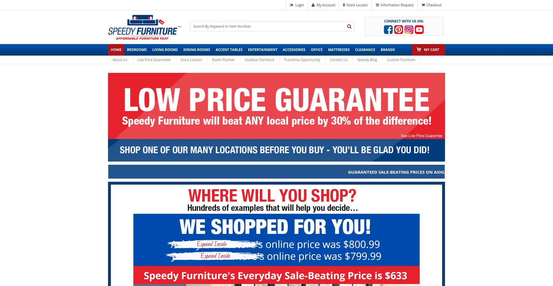Website screenshot of Speedyfurniture.com