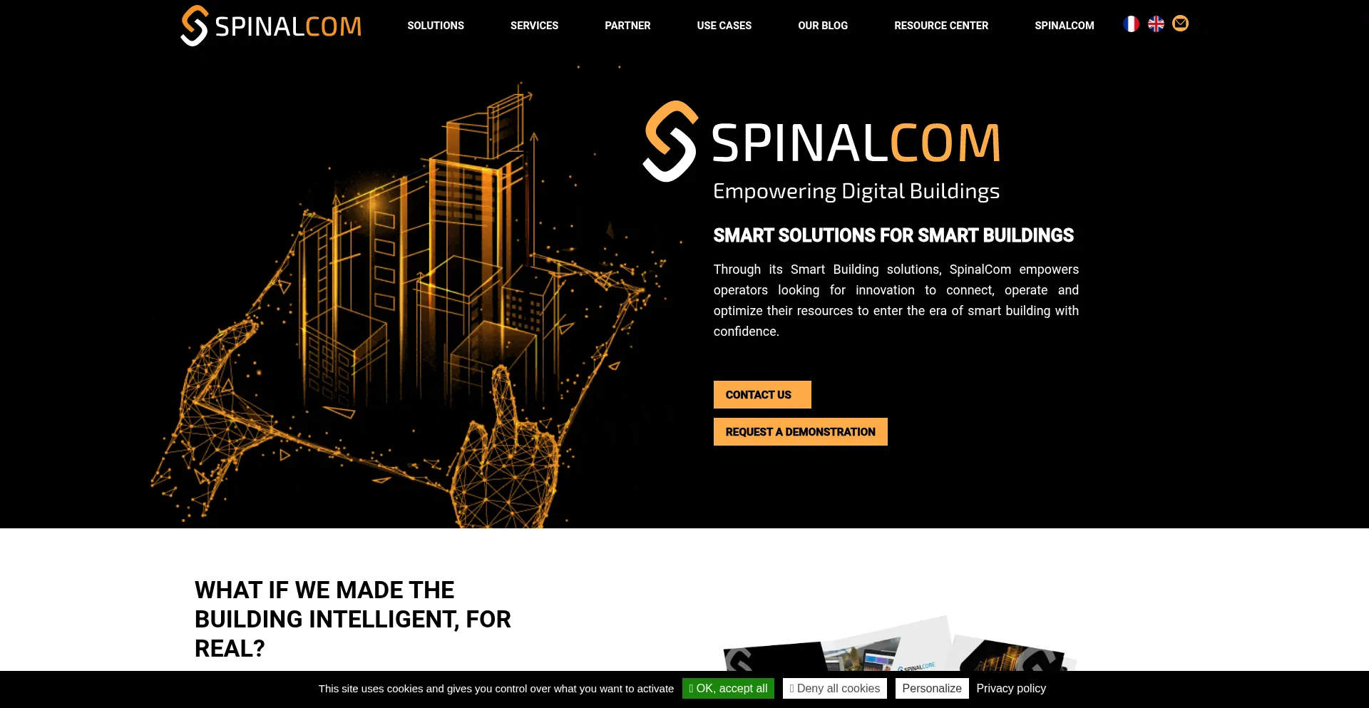 Website screenshot of Spinalcom.com