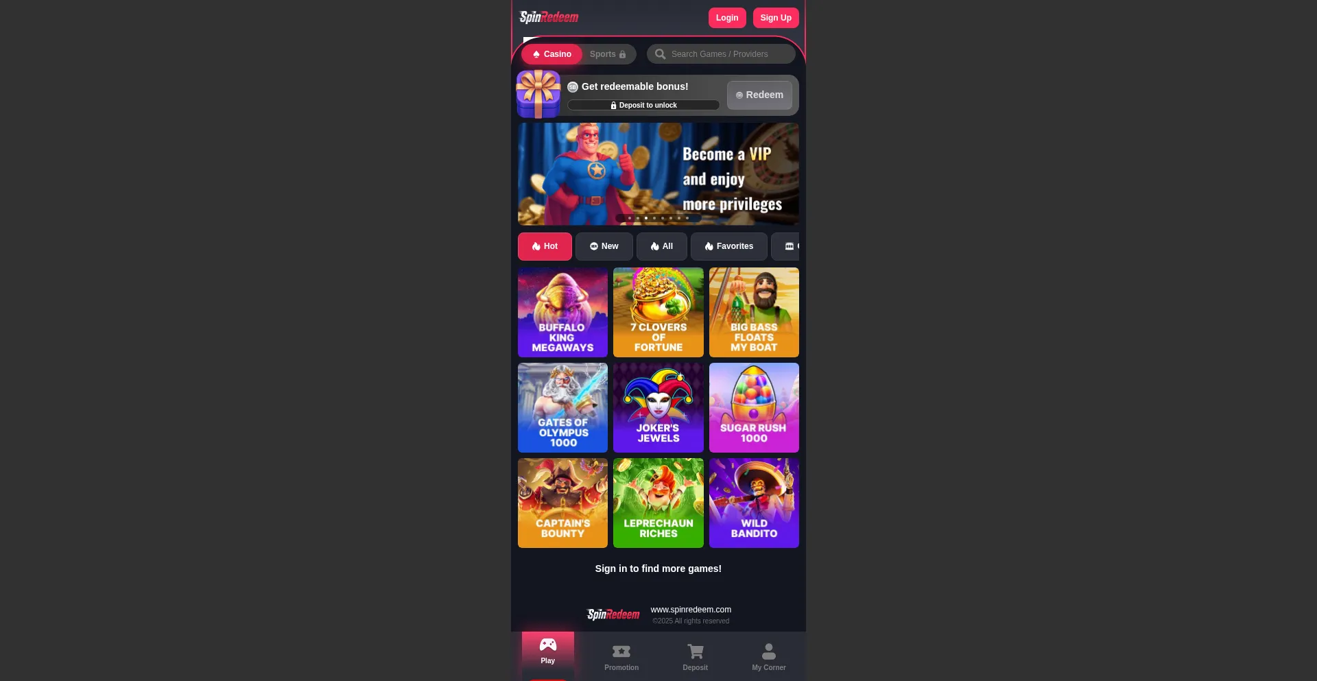 Spinredeem.com