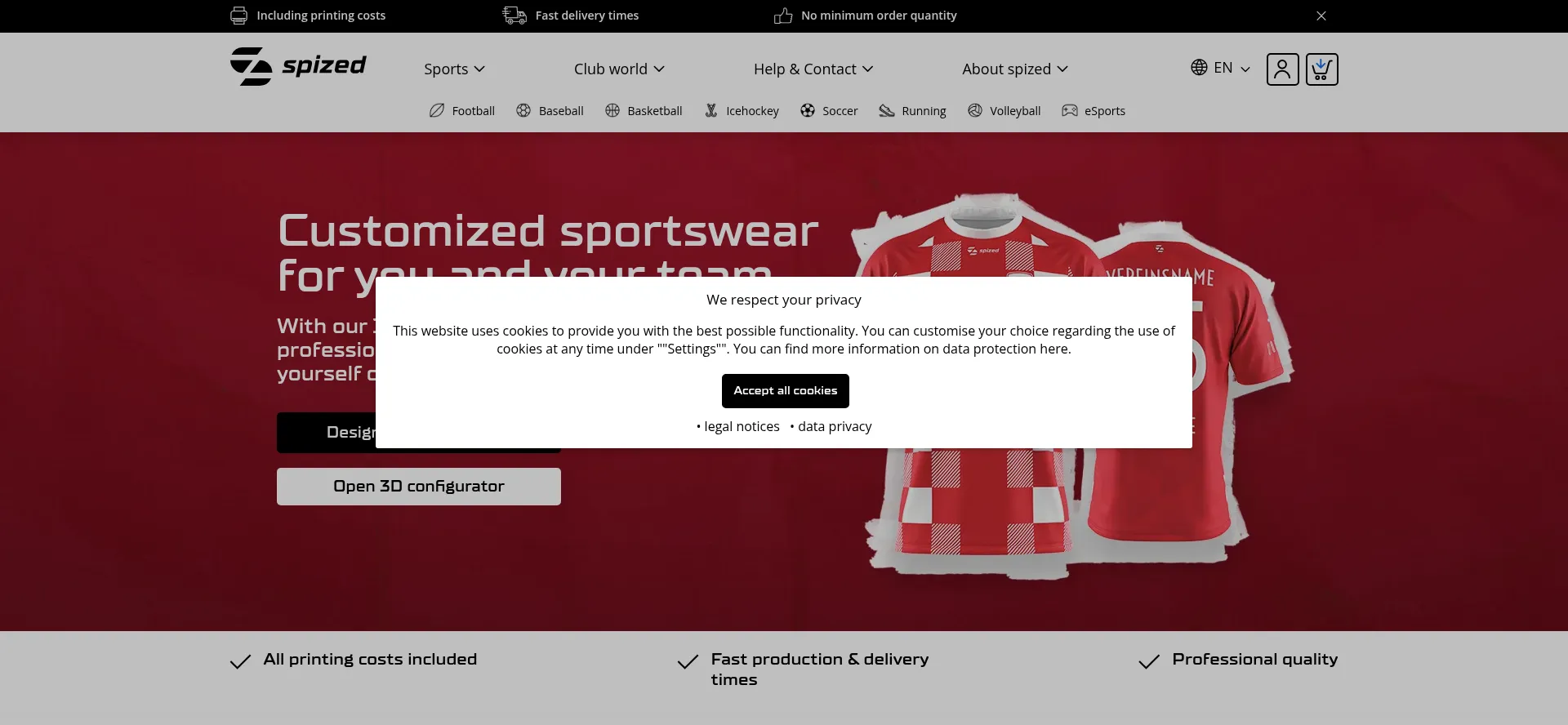 Website screenshot of Spized.com