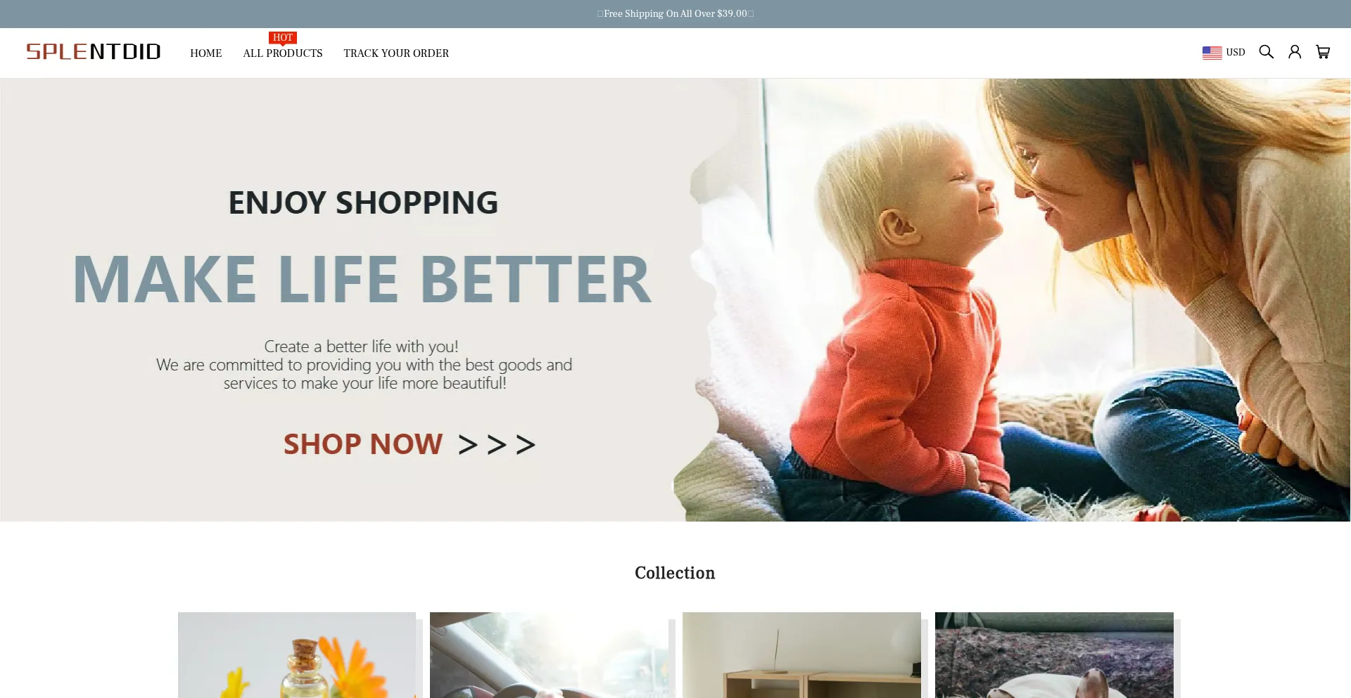Website screenshot of Splentdid.com