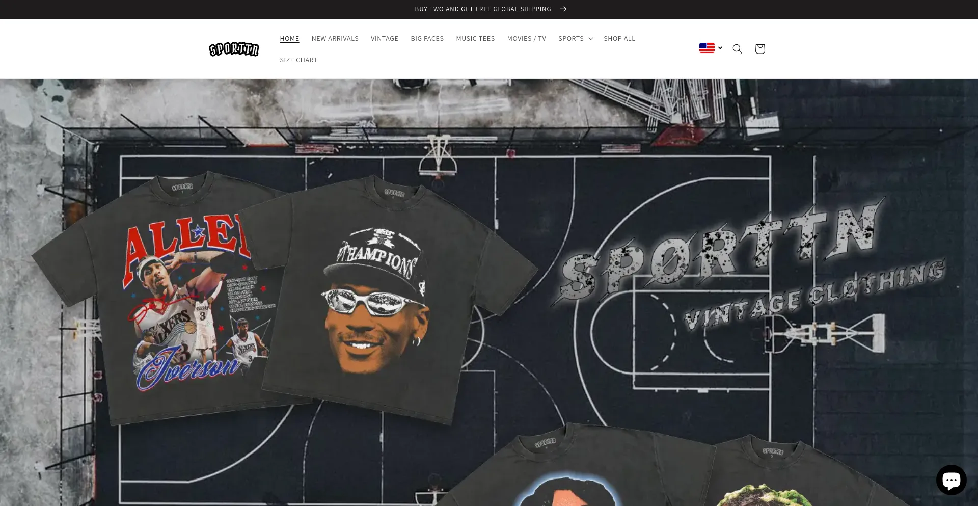 Website screenshot of Sporttn.com