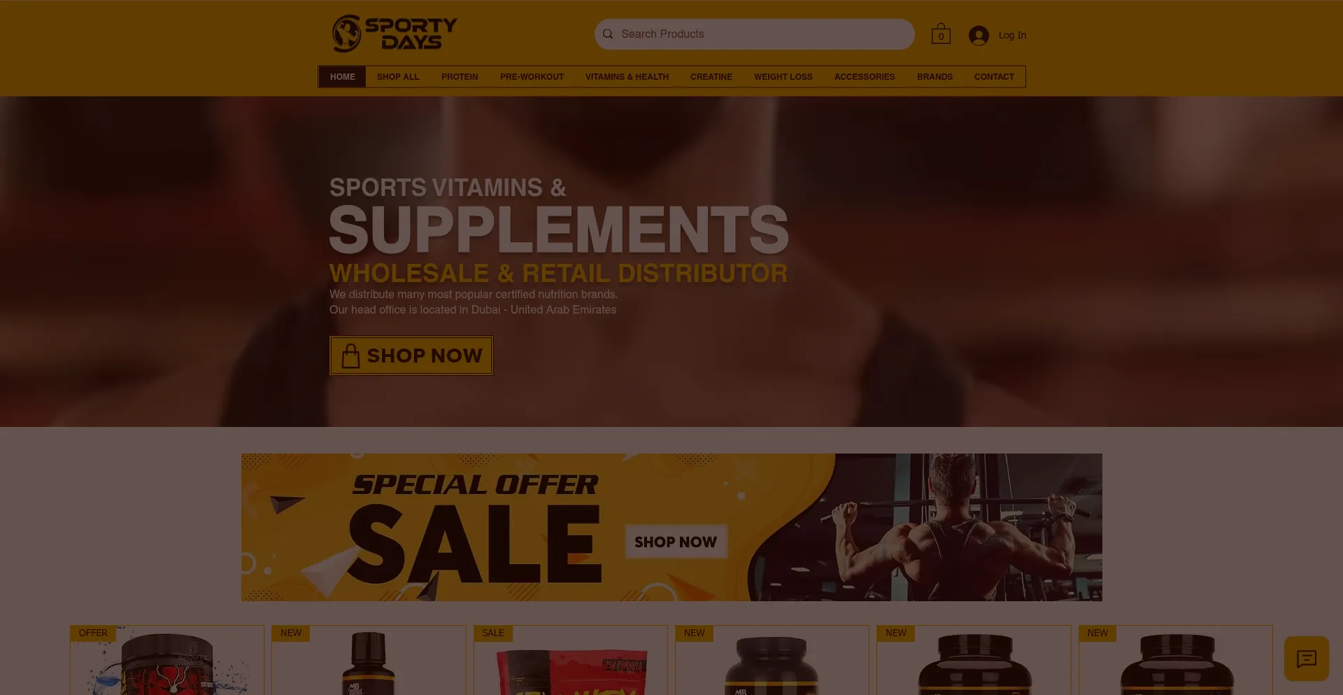 Website screenshot of Sportydays.com