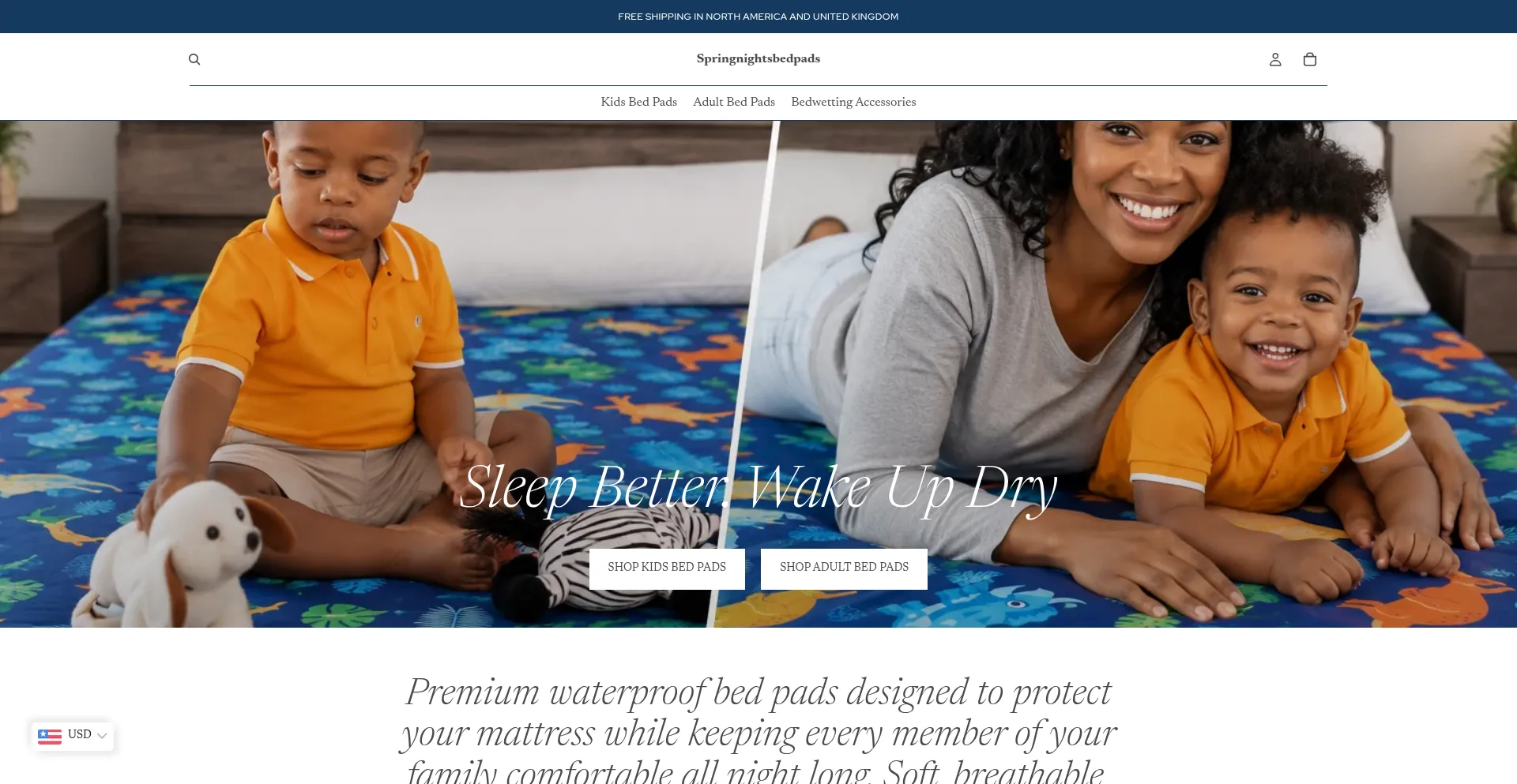 Springnightsbedpads.com