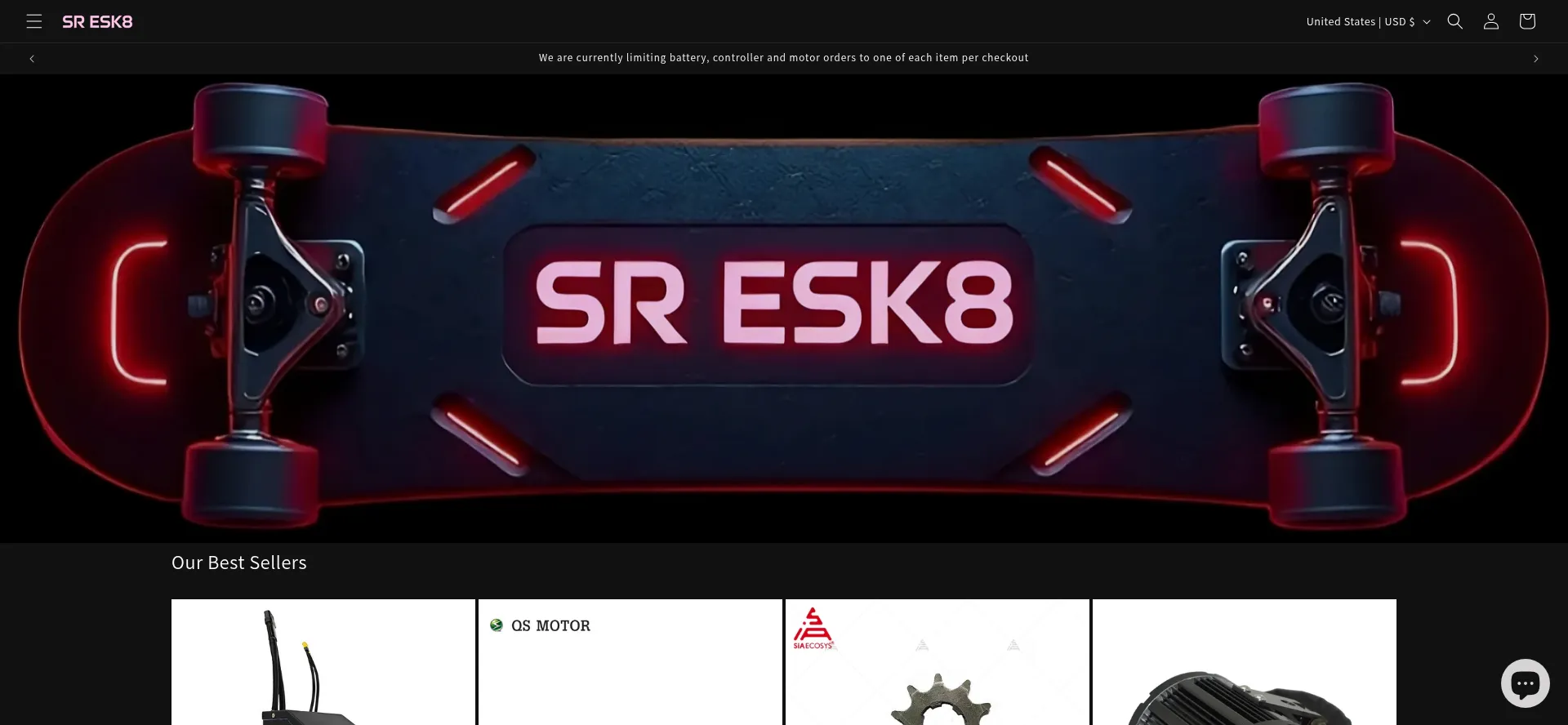 Website screenshot of Sreskate.com