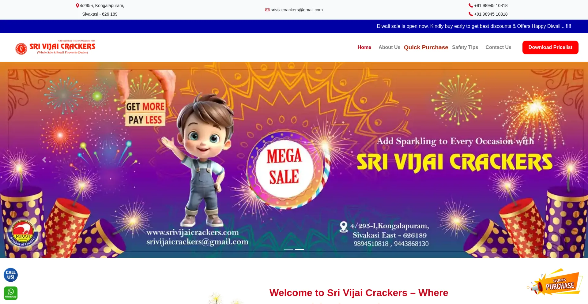 Srivijaicrackers.com