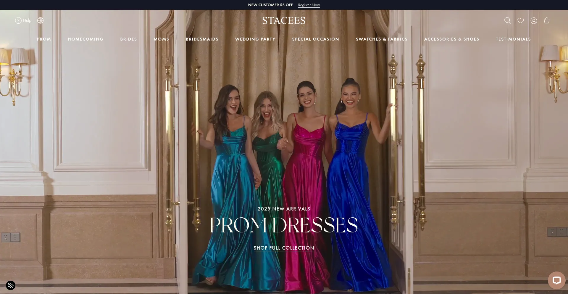 Website screenshot of Stacees.com