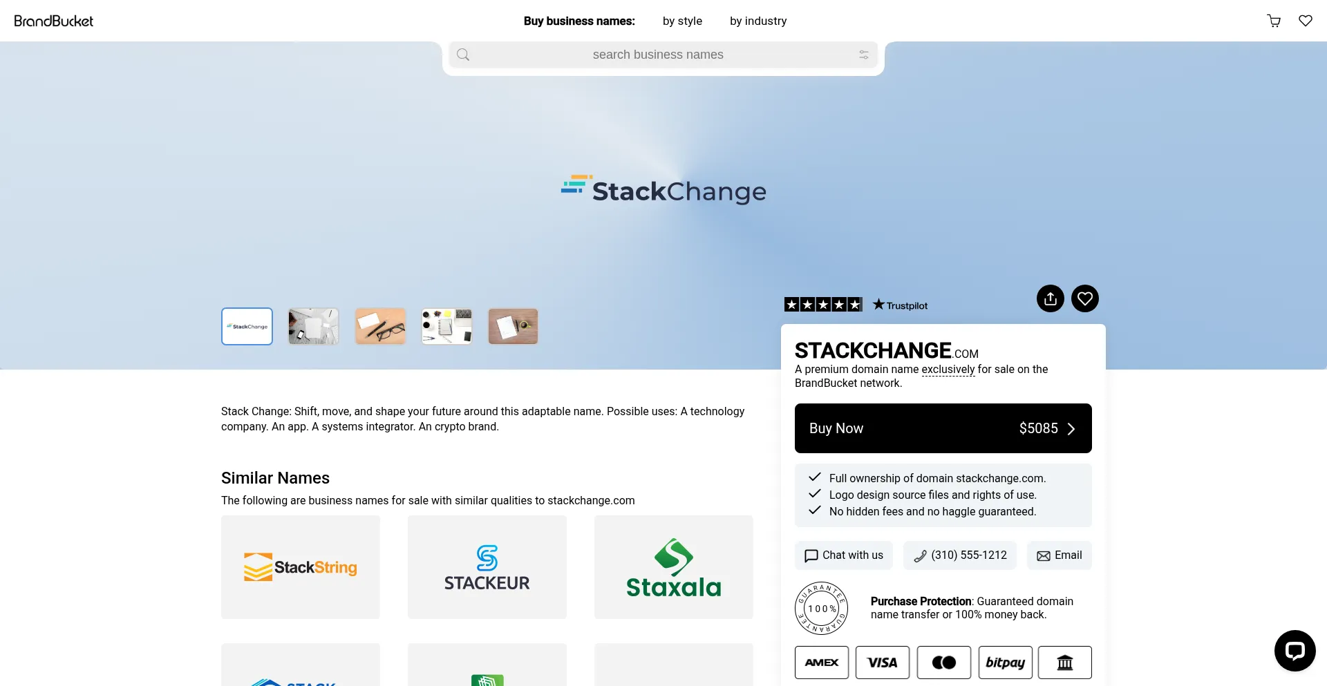 Website screenshot of Stackchange.com