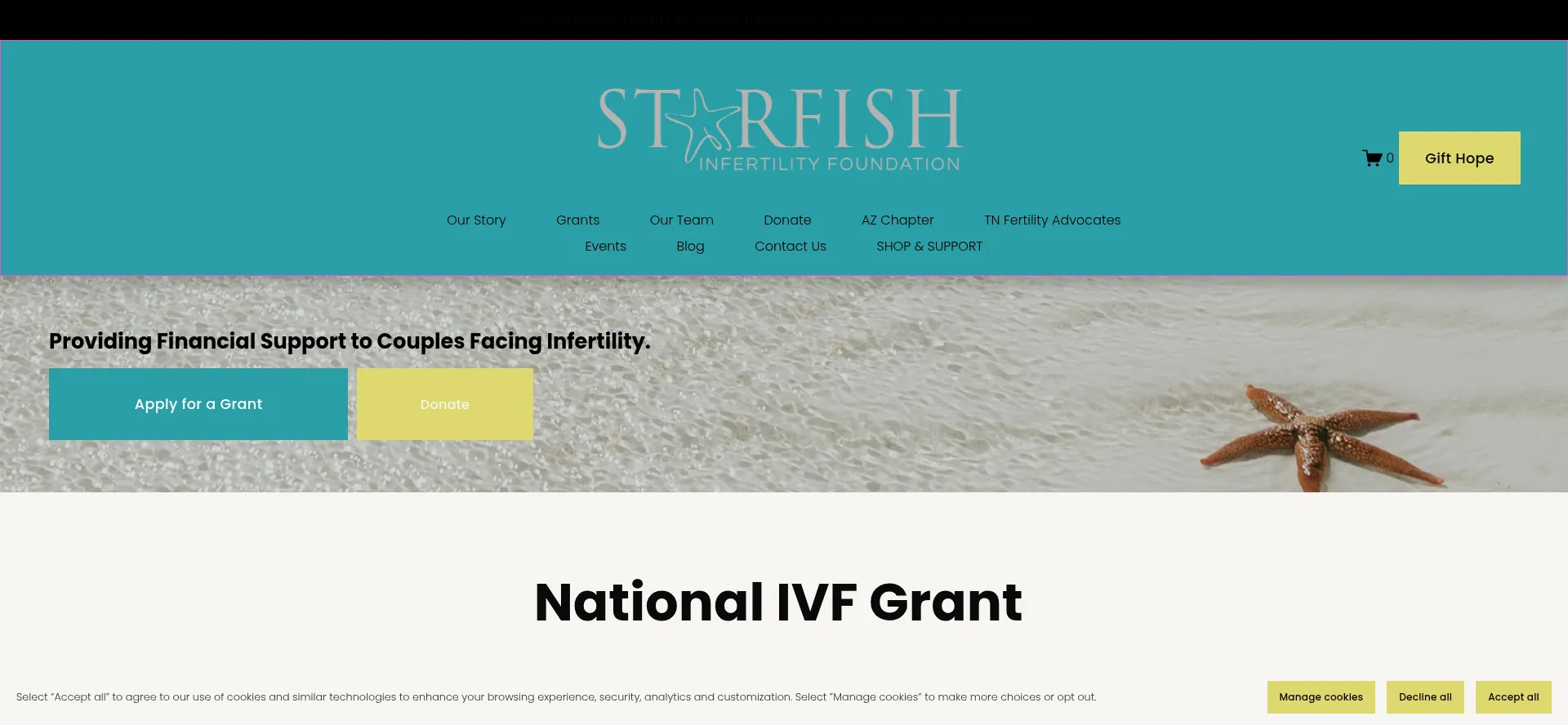 Starfishinfertilityfoundation.org