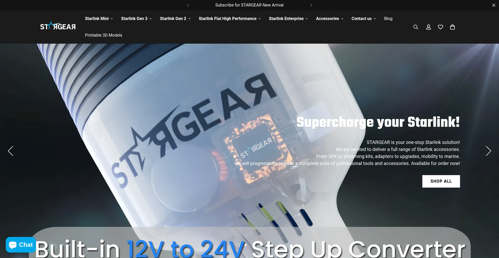 Website screenshot of Stargear-solutions.com