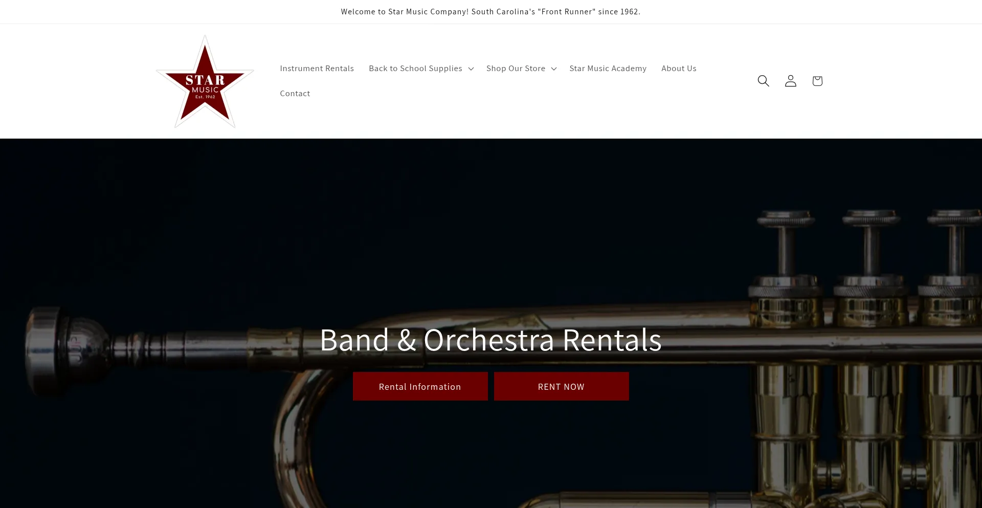 Website screenshot of Starmusicsc.com