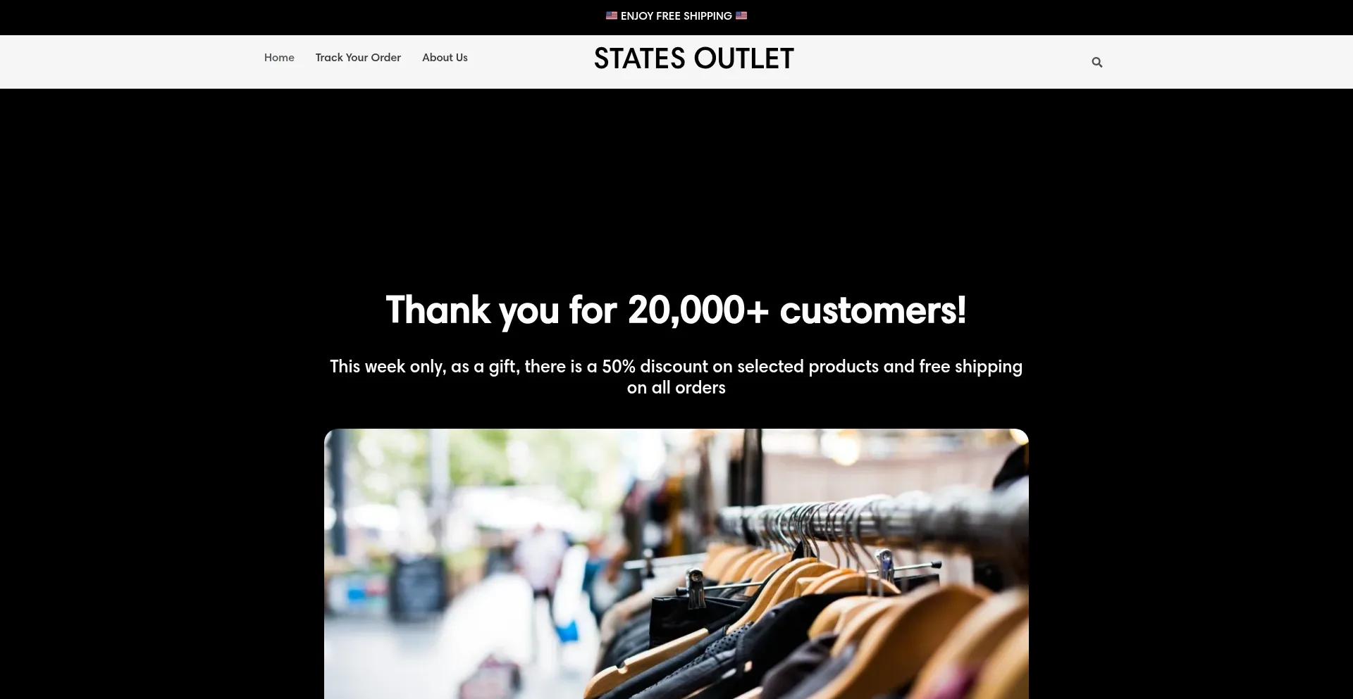 Website screenshot of States-outlet.com
