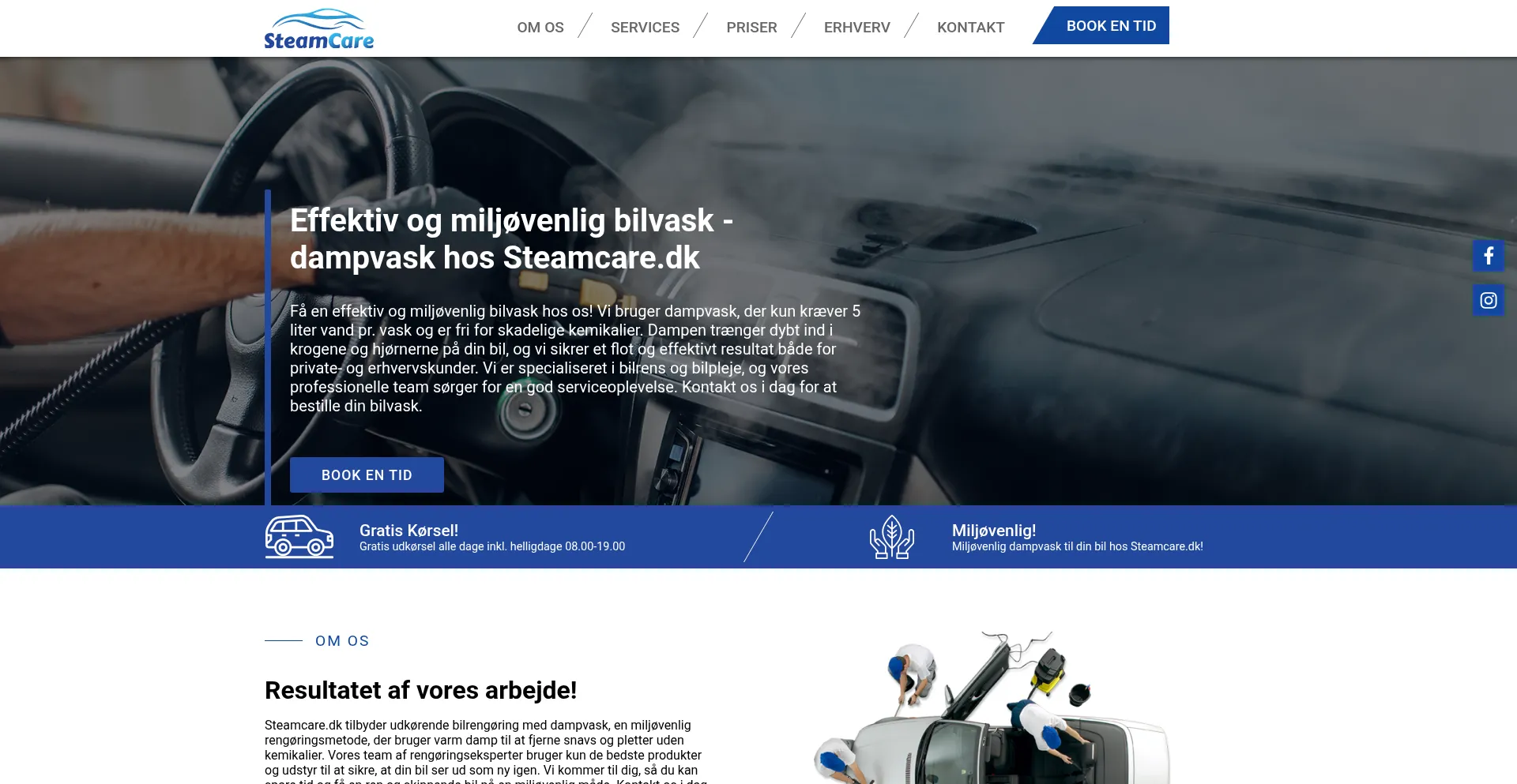 Steamcare.dk Screenshot
