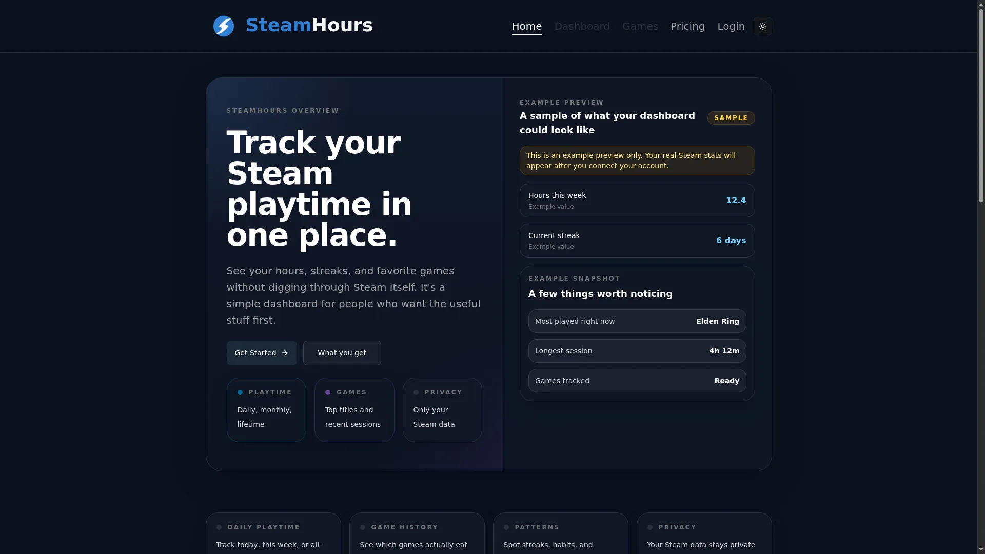 Steamhours.app