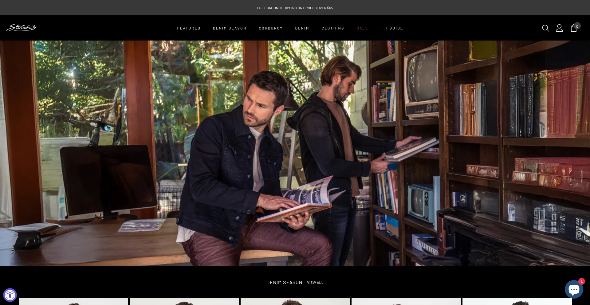 Website screenshot of Stitchsjeans.com