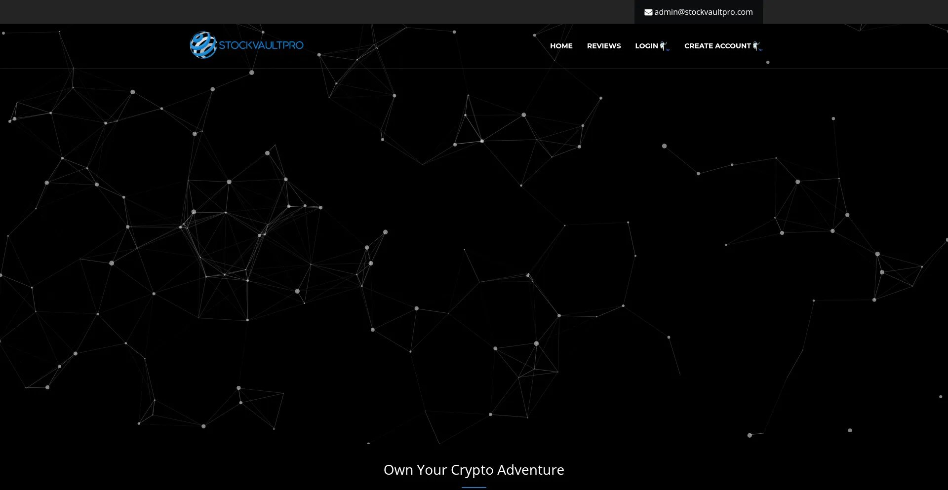 Website screenshot of Stockvaultpro.com