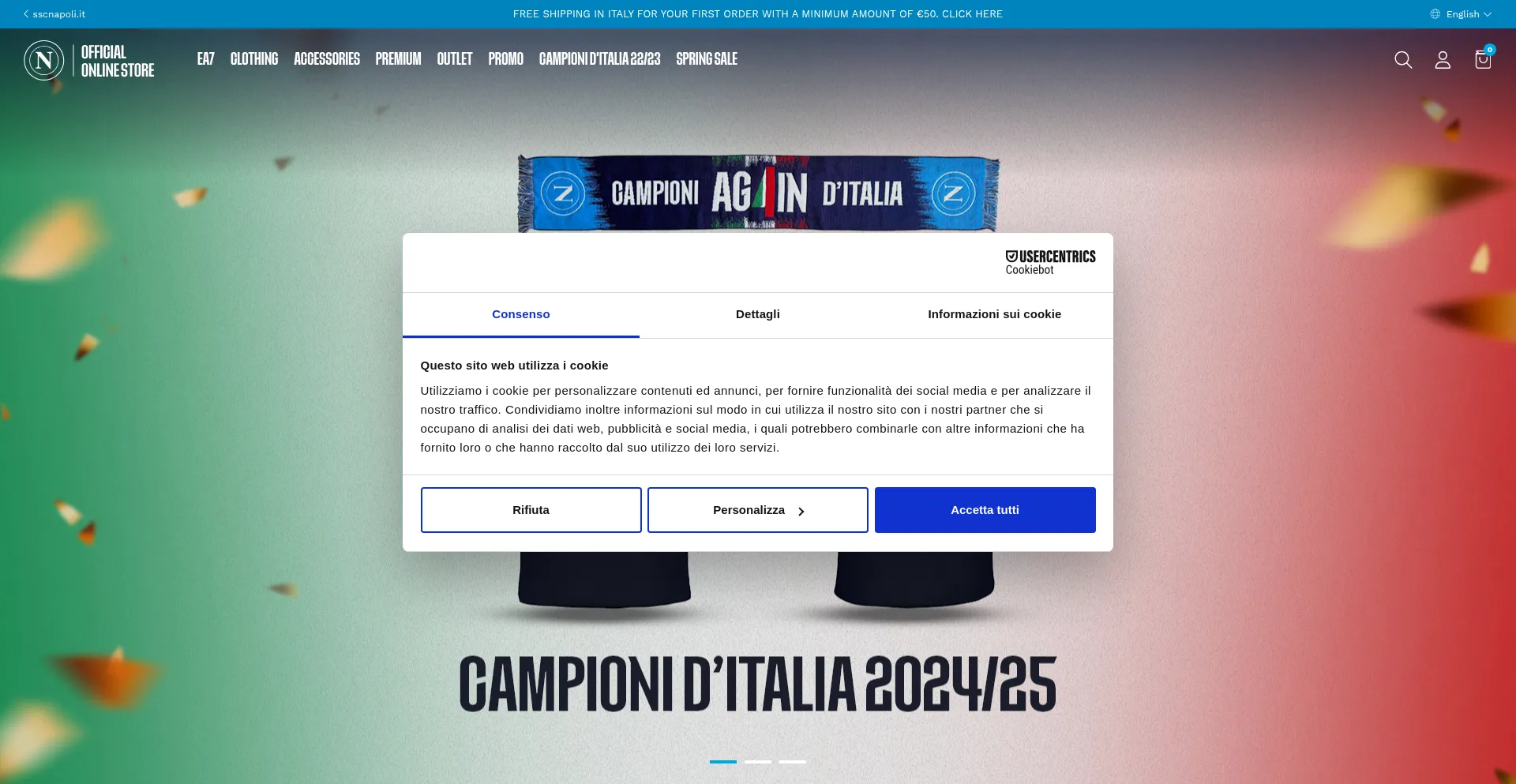 Website screenshot of Storenapoli.it