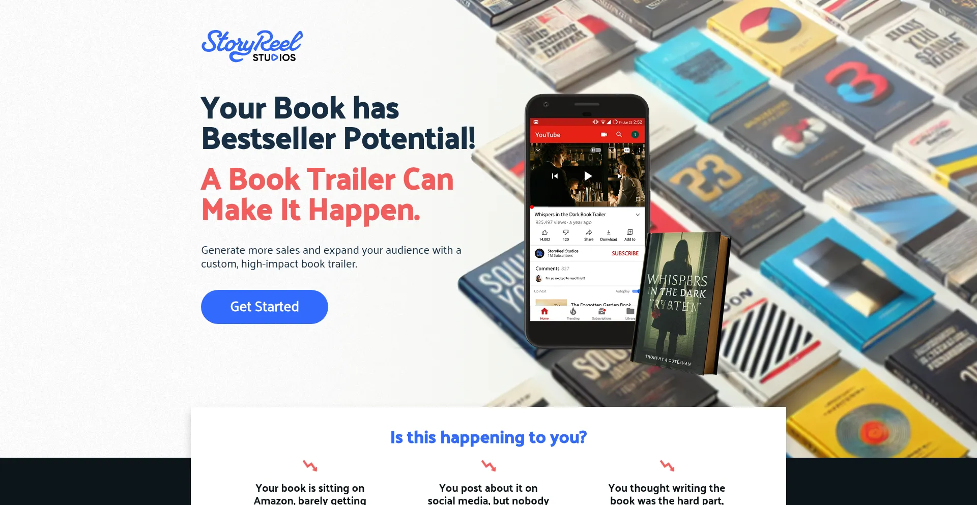 Website screenshot of Storyreelstudios.com