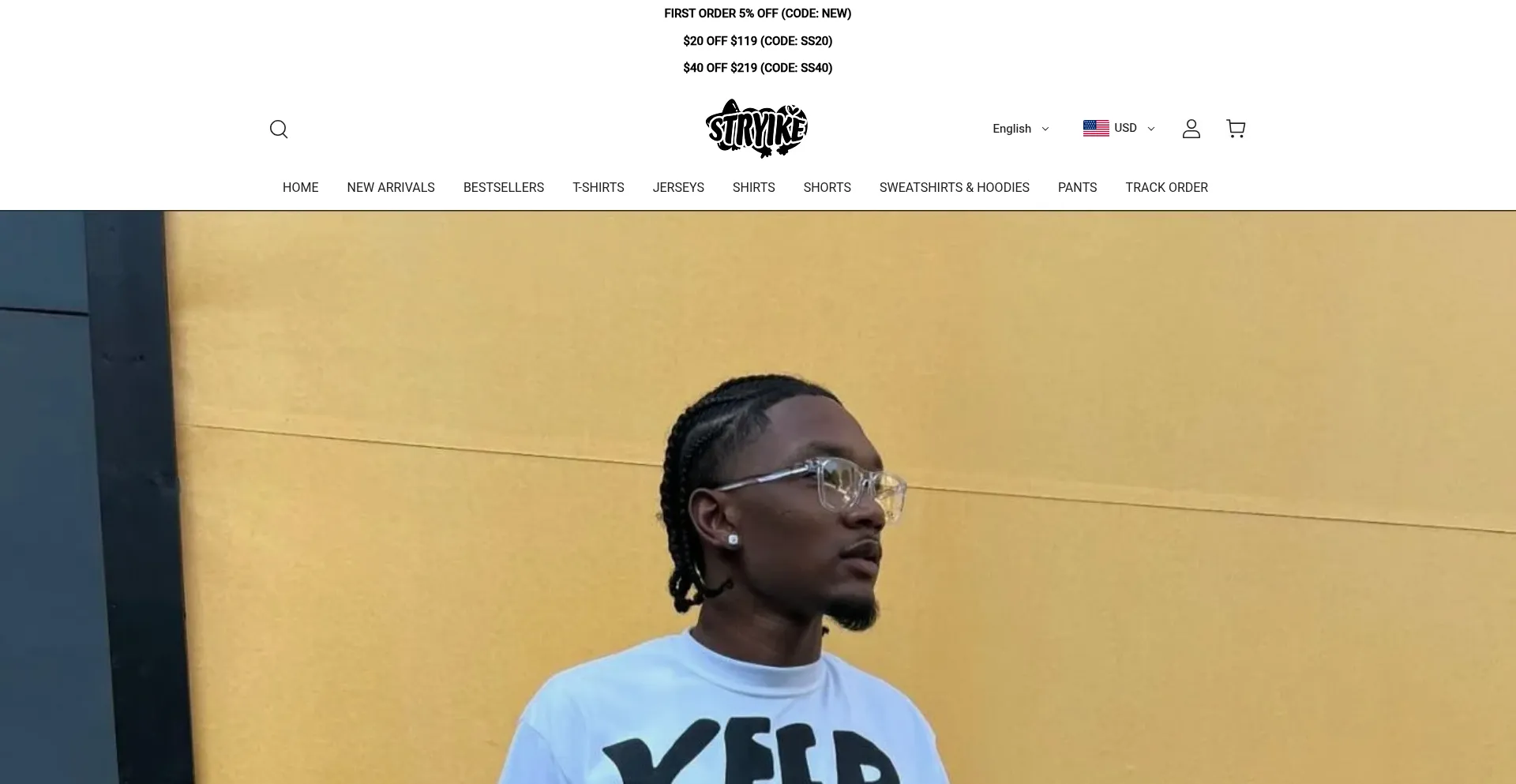 Website screenshot of Stryike.com