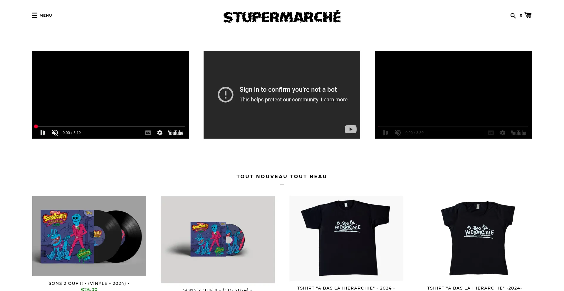 Website screenshot of Stupermarche.stupeflip.com