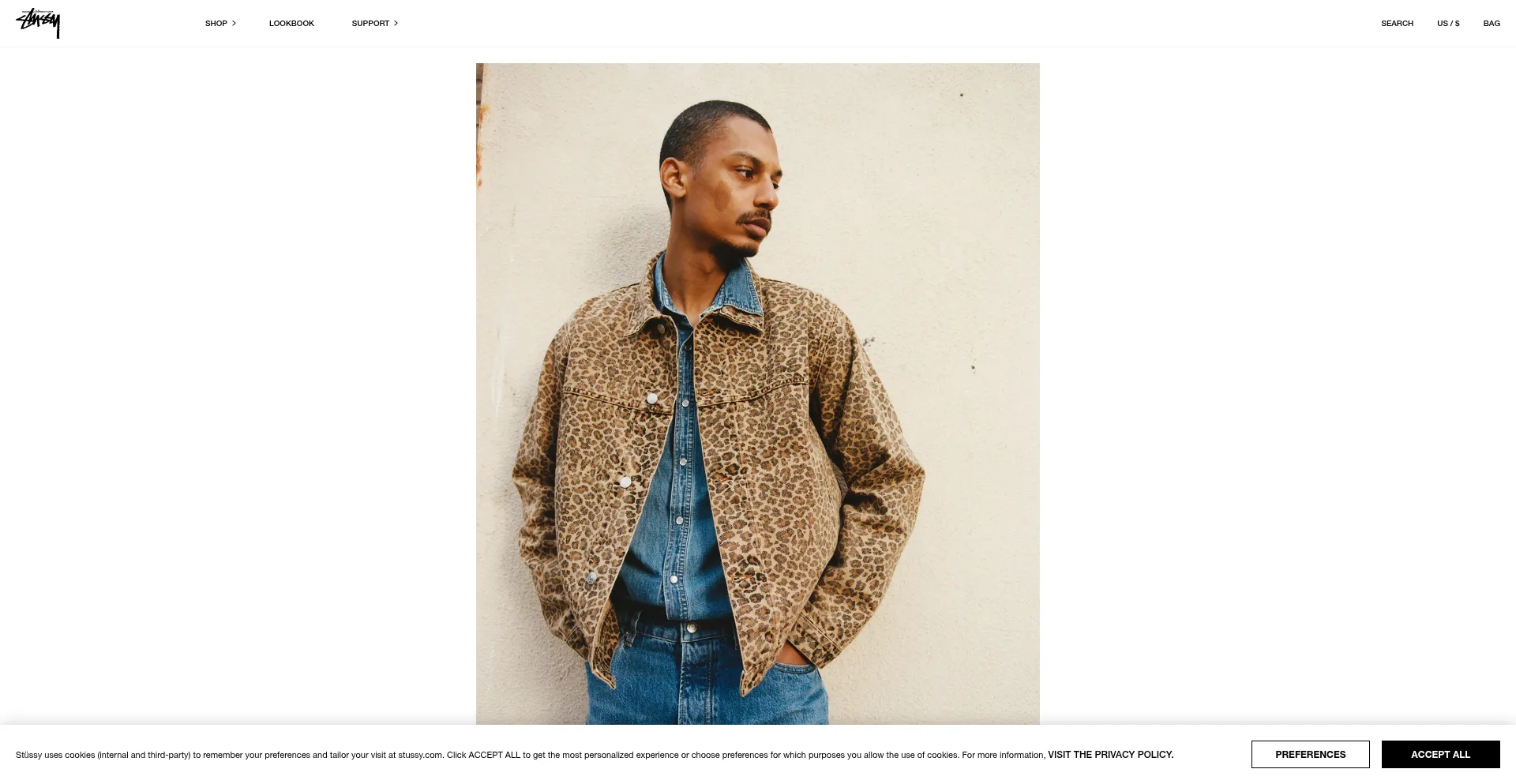 Website screenshot of Stussy.net