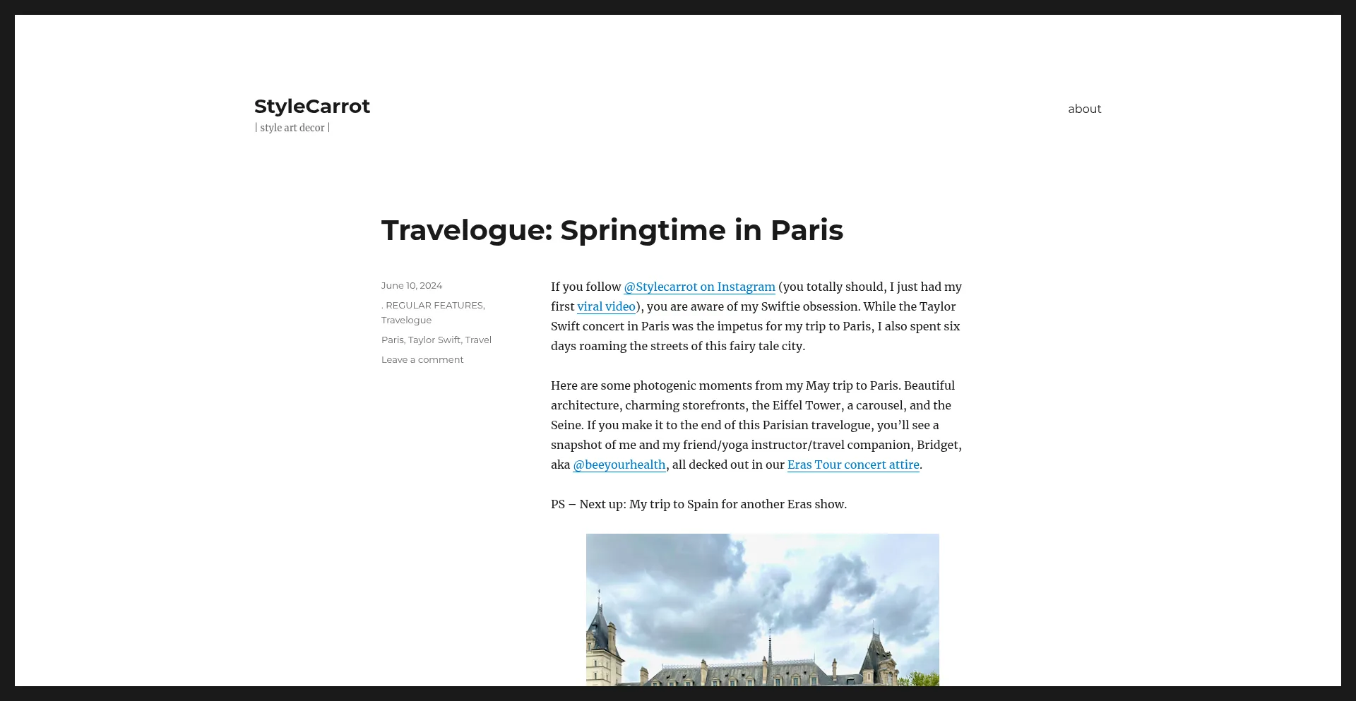 Website screenshot of Stylecarrot.com