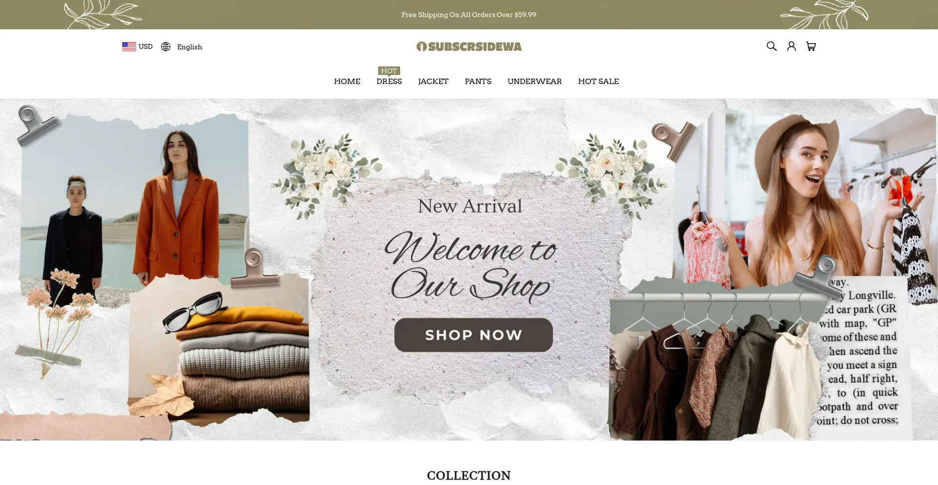 Website screenshot of Subscrsidewa.com