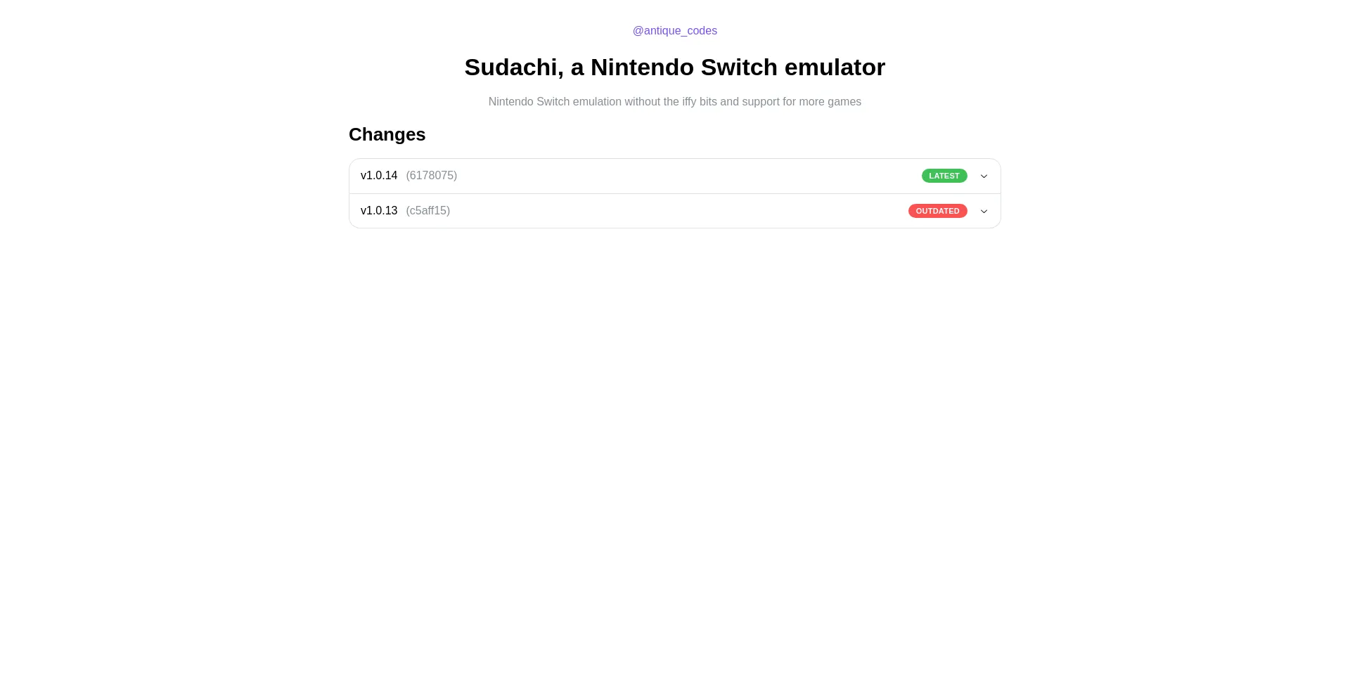 Website screenshot of Sudachi.emuplace.app