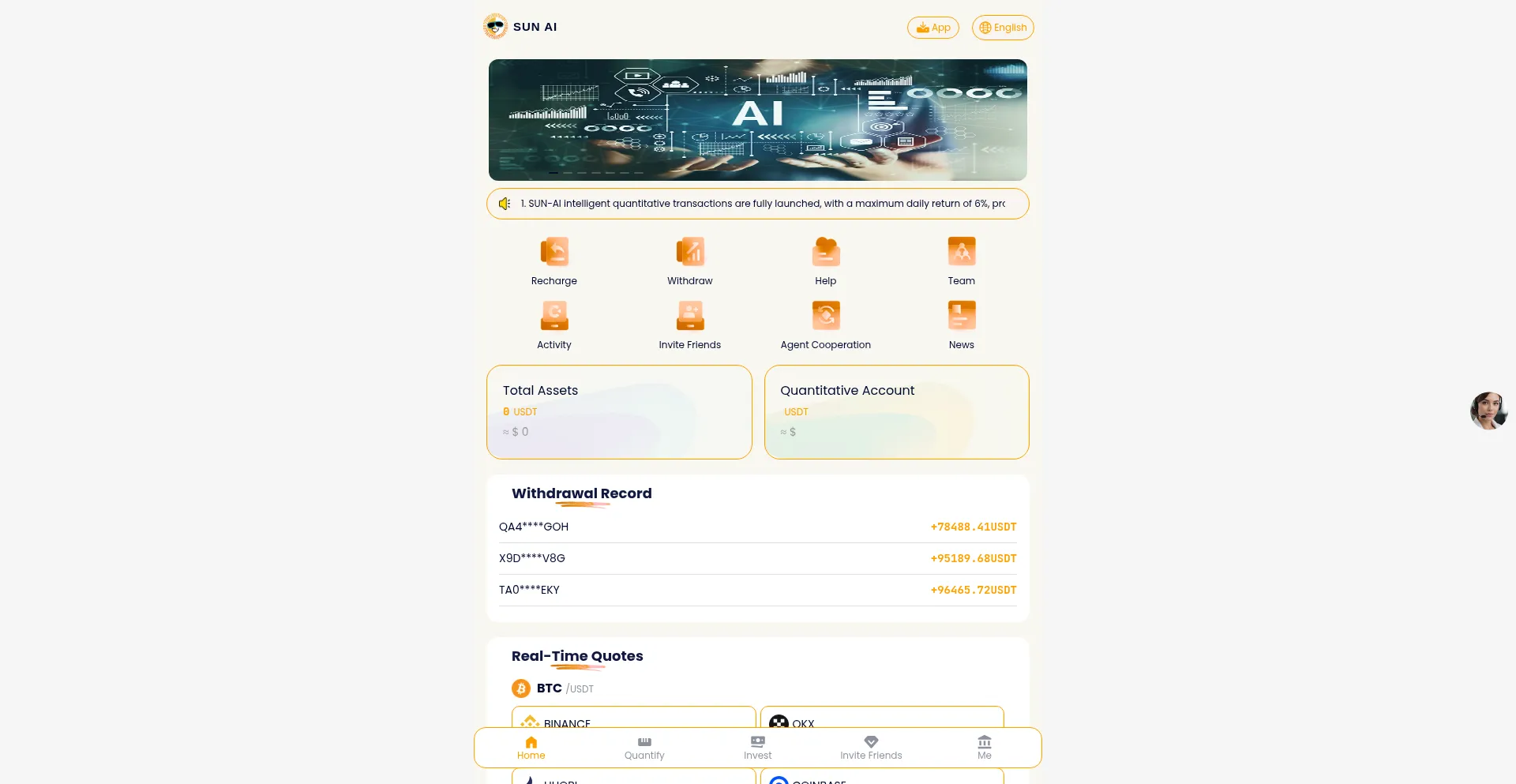 Website screenshot of Sunswap-ai.cc