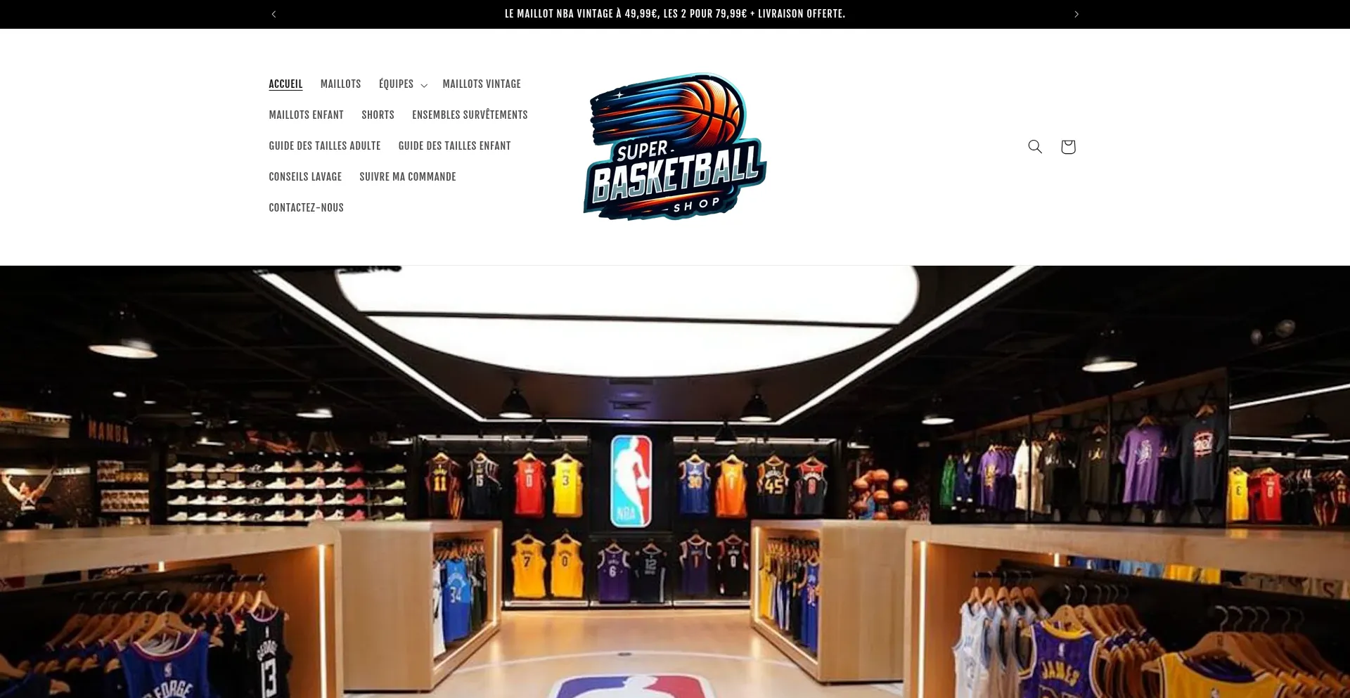 Website screenshot of Super-basketball.shop
