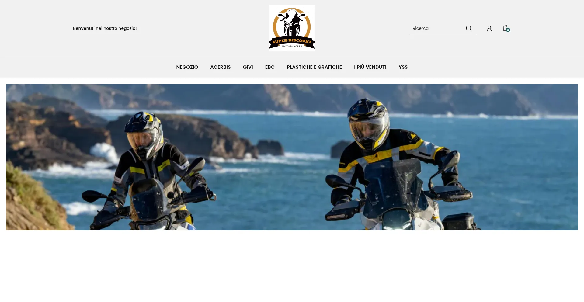 Website screenshot of Super-discount-motorcycles.com