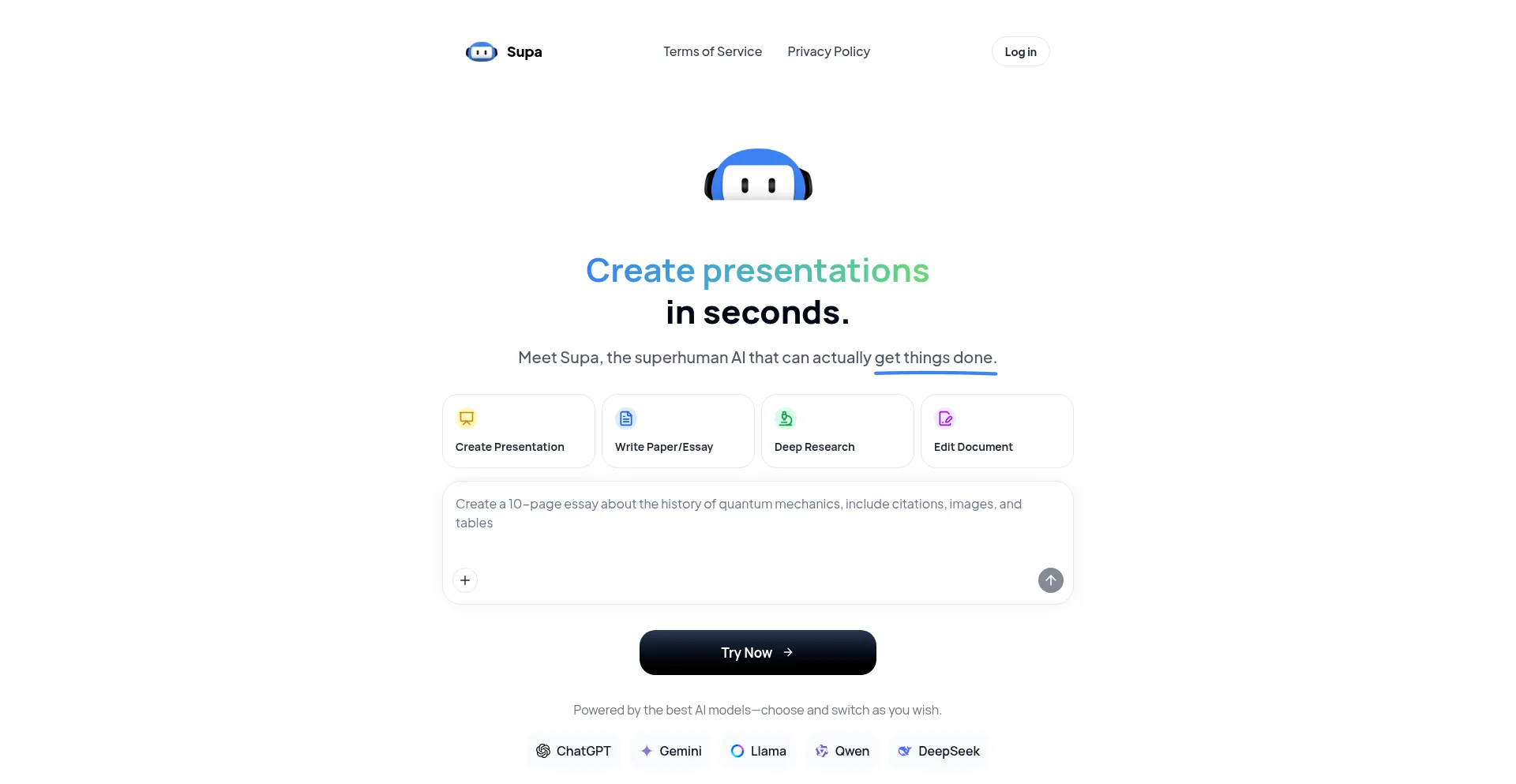 Website screenshot of Superai.inc