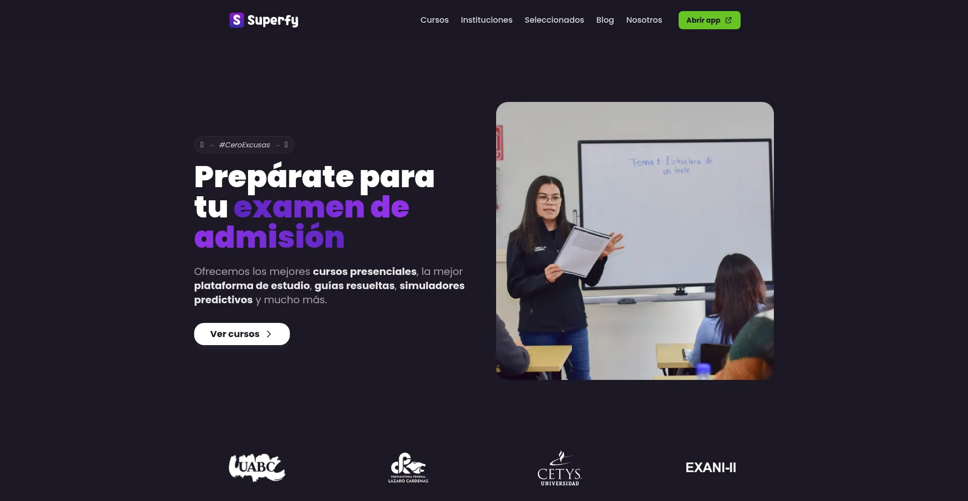 Website screenshot of Superfy.pro